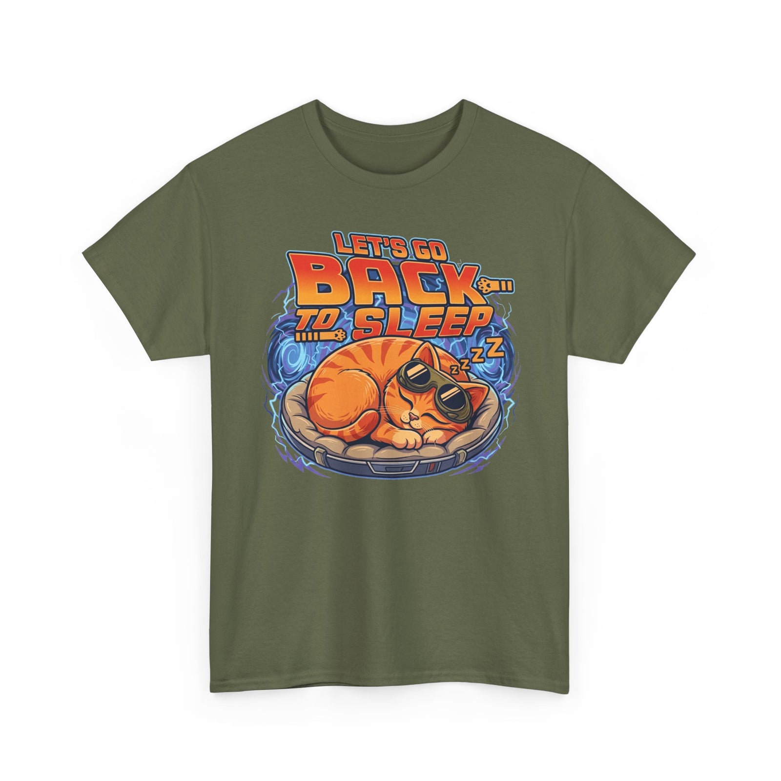 Back to Sleep Cat T-Shirt — Retro Sleepy Cat Graphic Tee