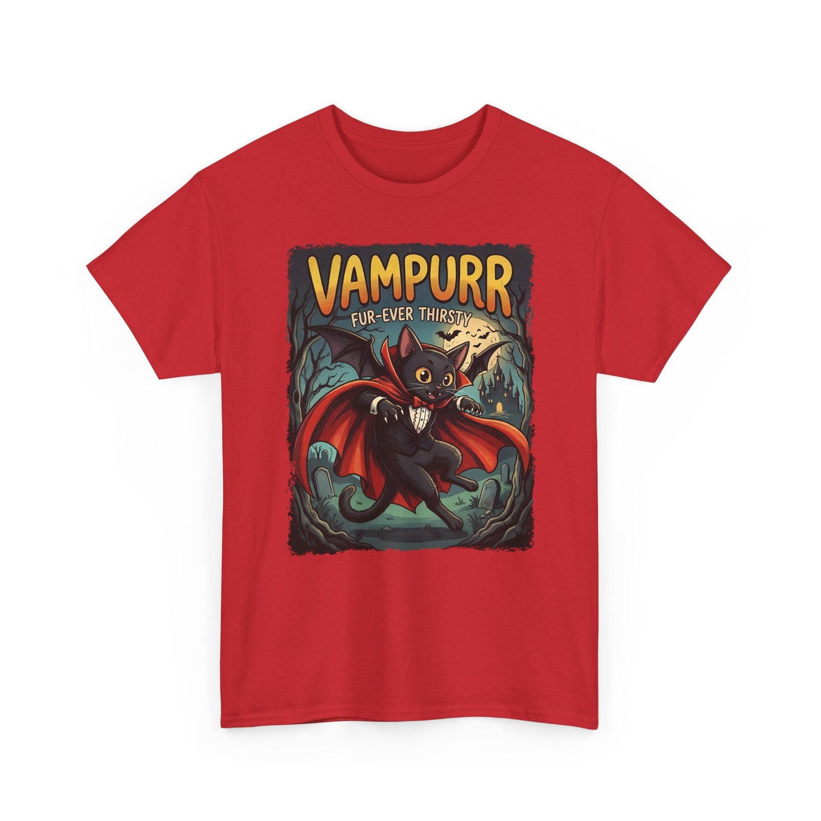 Vampurr 'Fur-ever Thirsty' Cat Vampire T-Shirt