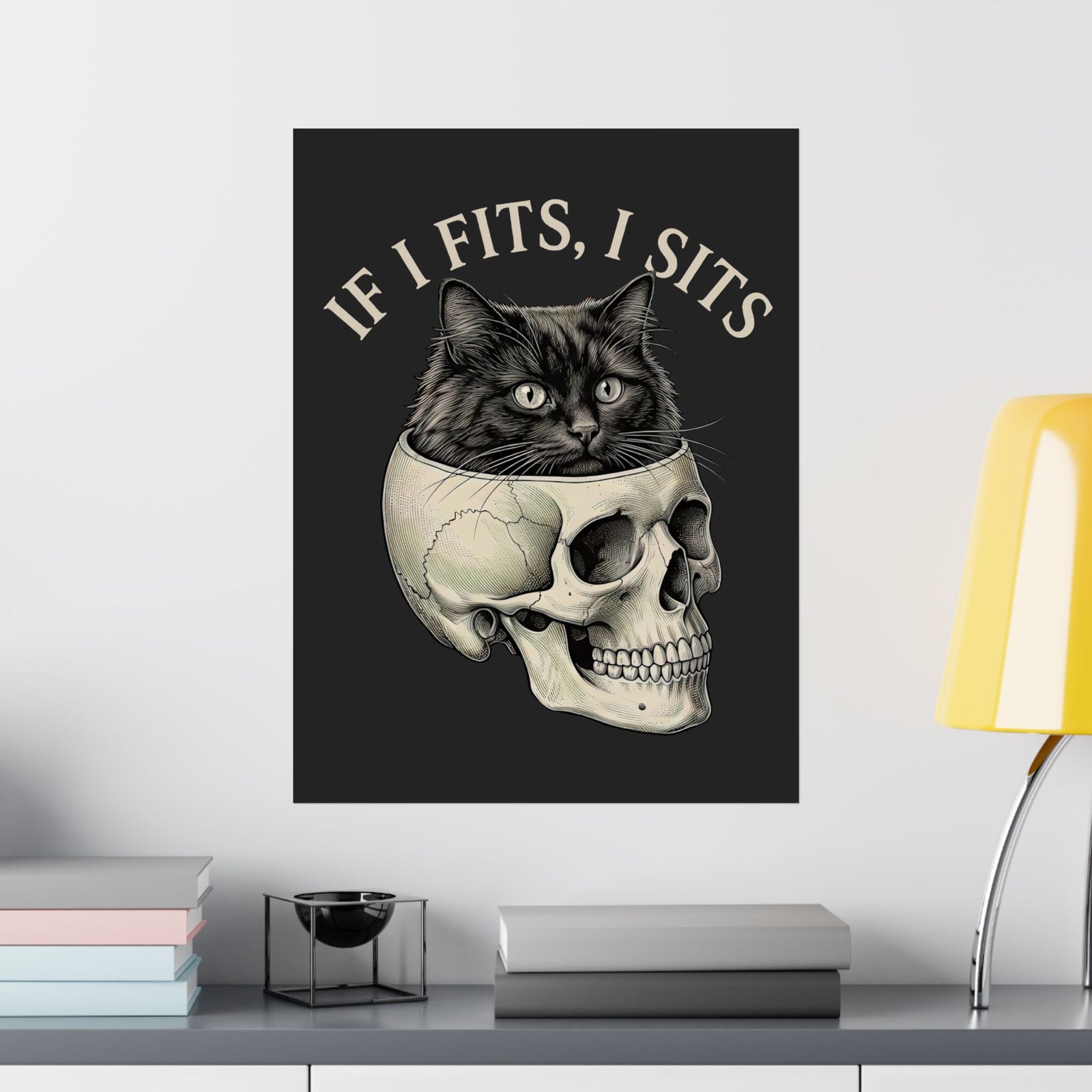 Cat 'If I Fits I Sits' Poster