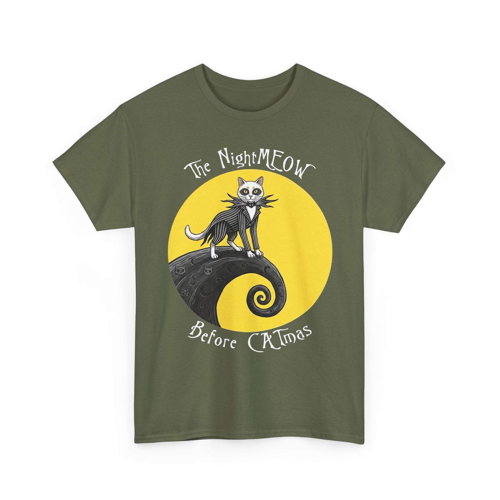 The NightMEOW Before Christmas T‑Shirt Halloween x Christmas Cat Tee