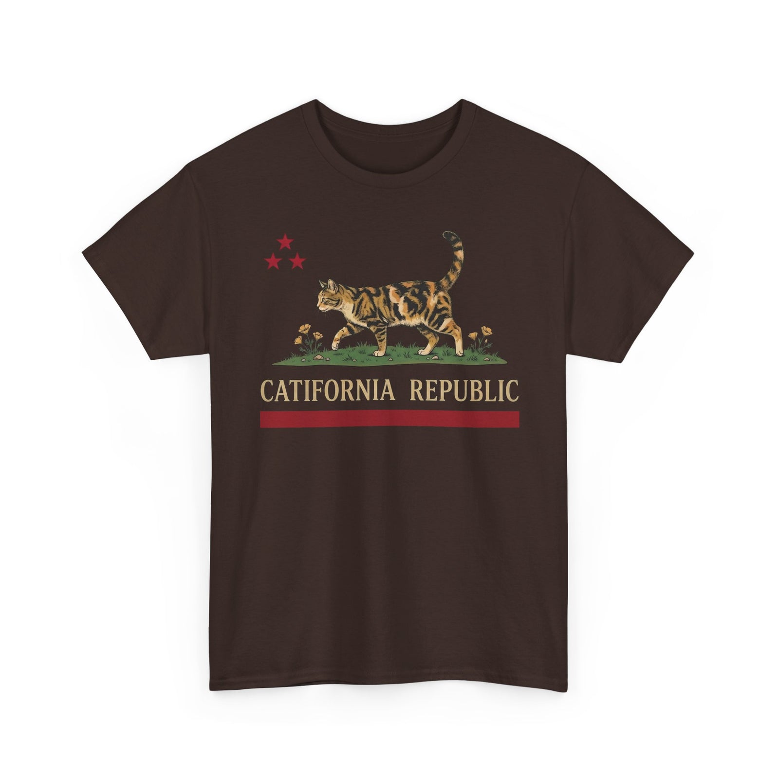 Catifornia Republic Funny Cat T-Shirt — Vintage Cali Cat Graphic Tee