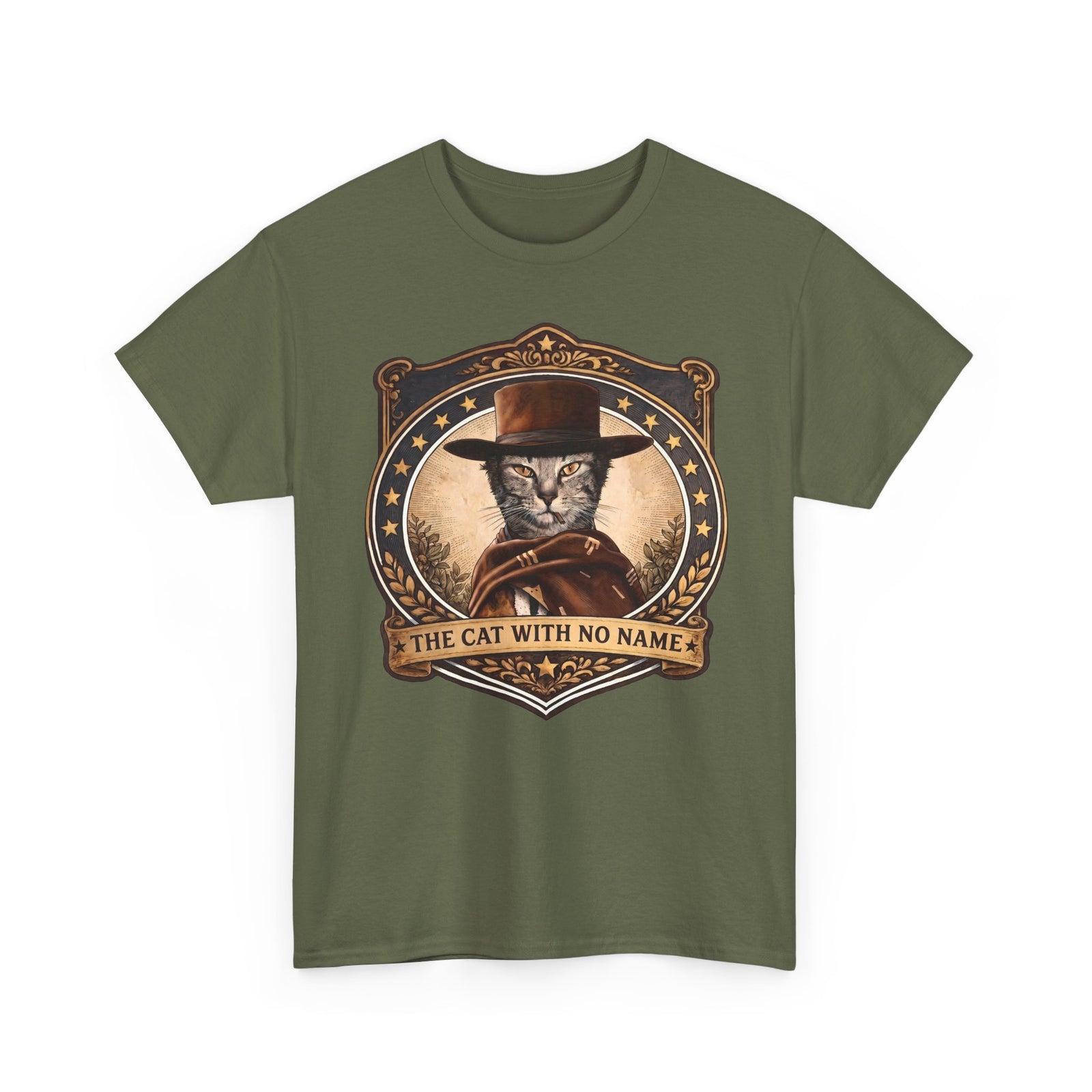 The Cat With No Name T-Shirt — Western Cowboy Cat Parody Tee