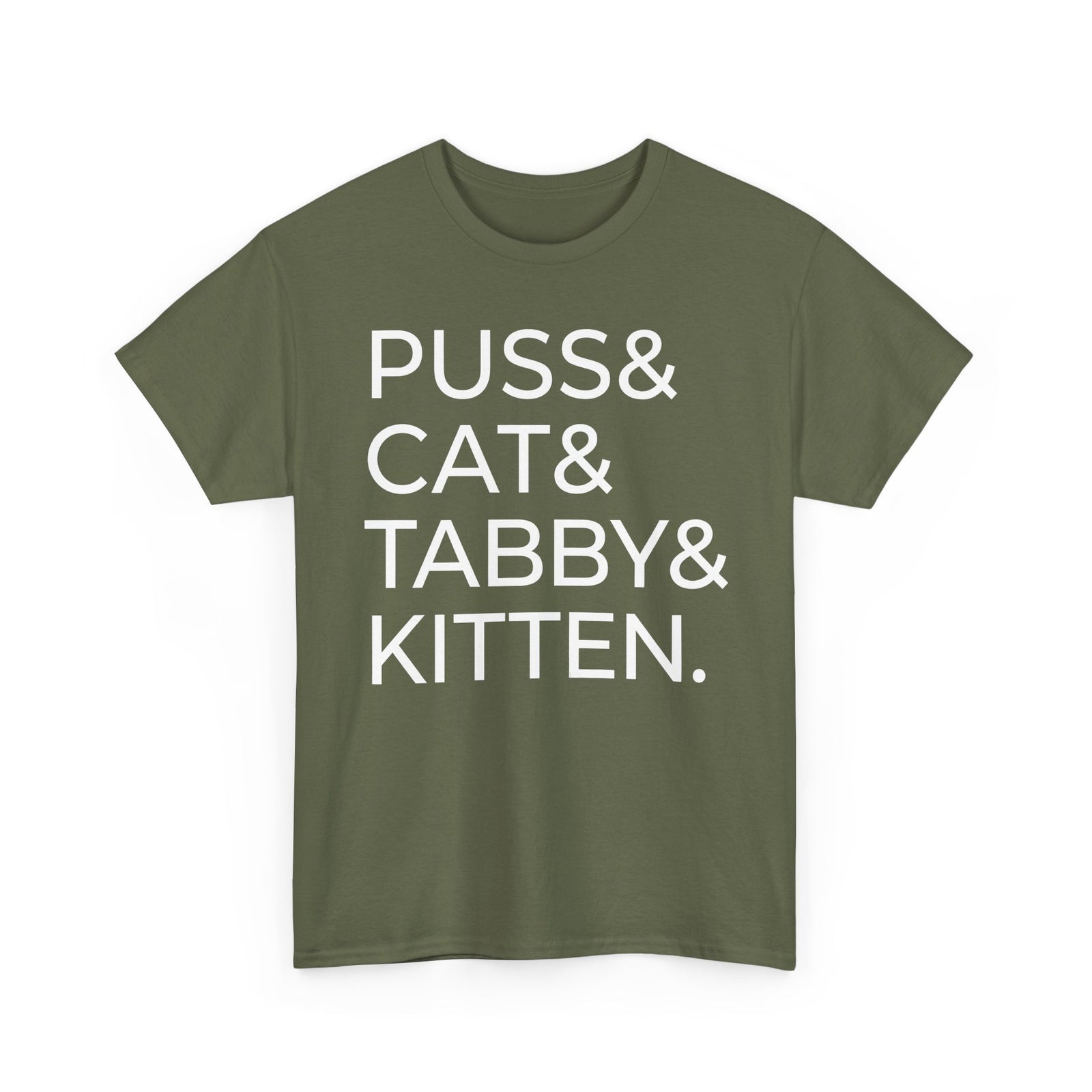 Puss and Kitten Cat Tee — Cute Tabby Cat Graphic T-Shirt