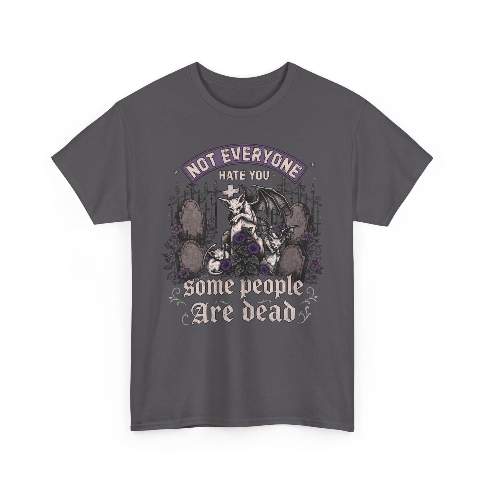 Not Everyone Hate You Some People Are Dead T-Shirt — Funny Goth Sphynx Cat Tee