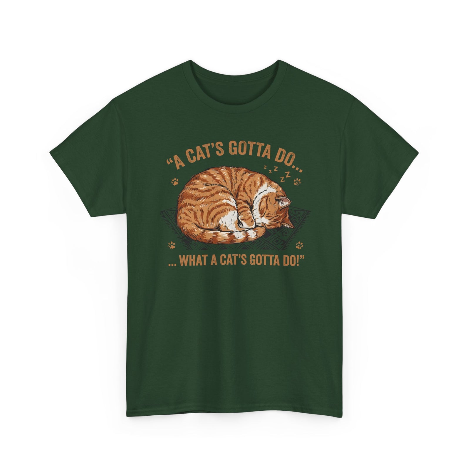 Cat Lover T-Shirt — Sleeping Cat Graphic Tee