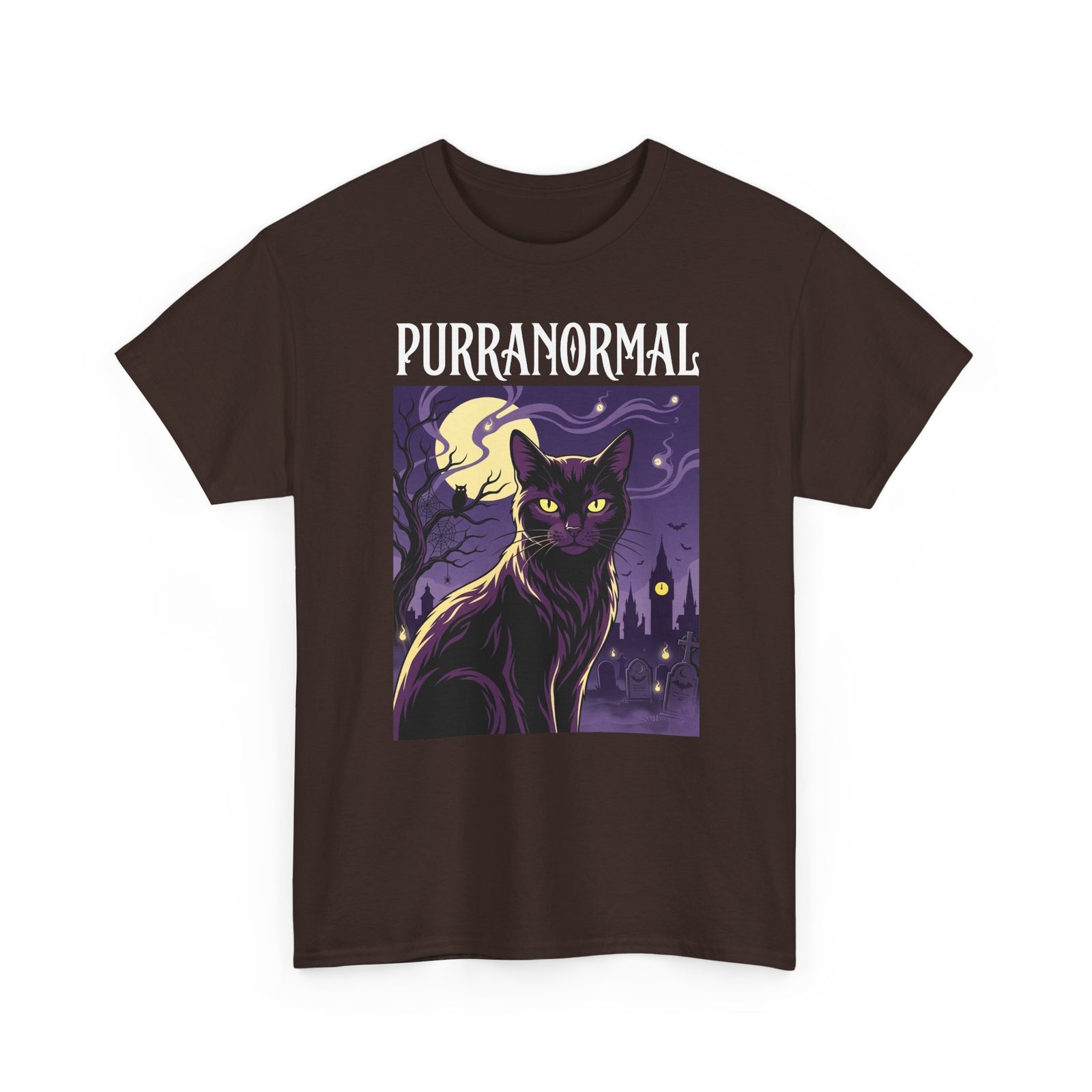 Purranormal Cat T-Shirt — Paranormal Cat Spooky Cat Graphic Tee
