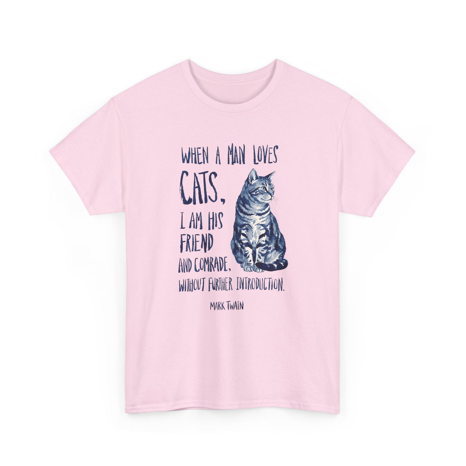 "When a Man Loves Cats" Graphic Tee — Funny Cat Lover T-Shirt