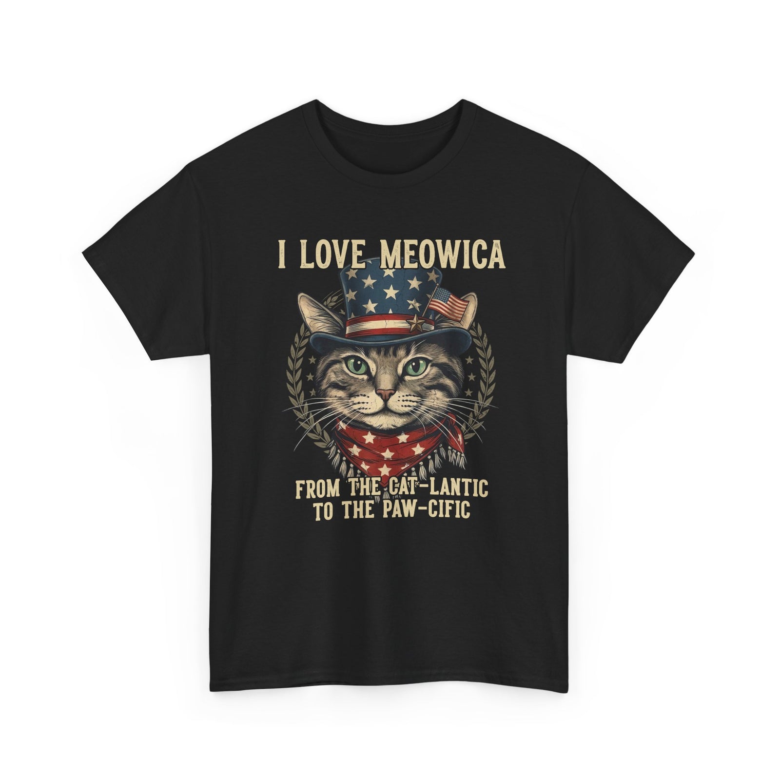 I Love MEOWICA Cat T-Shirt — From the Cat-lantic to the Paw-cific