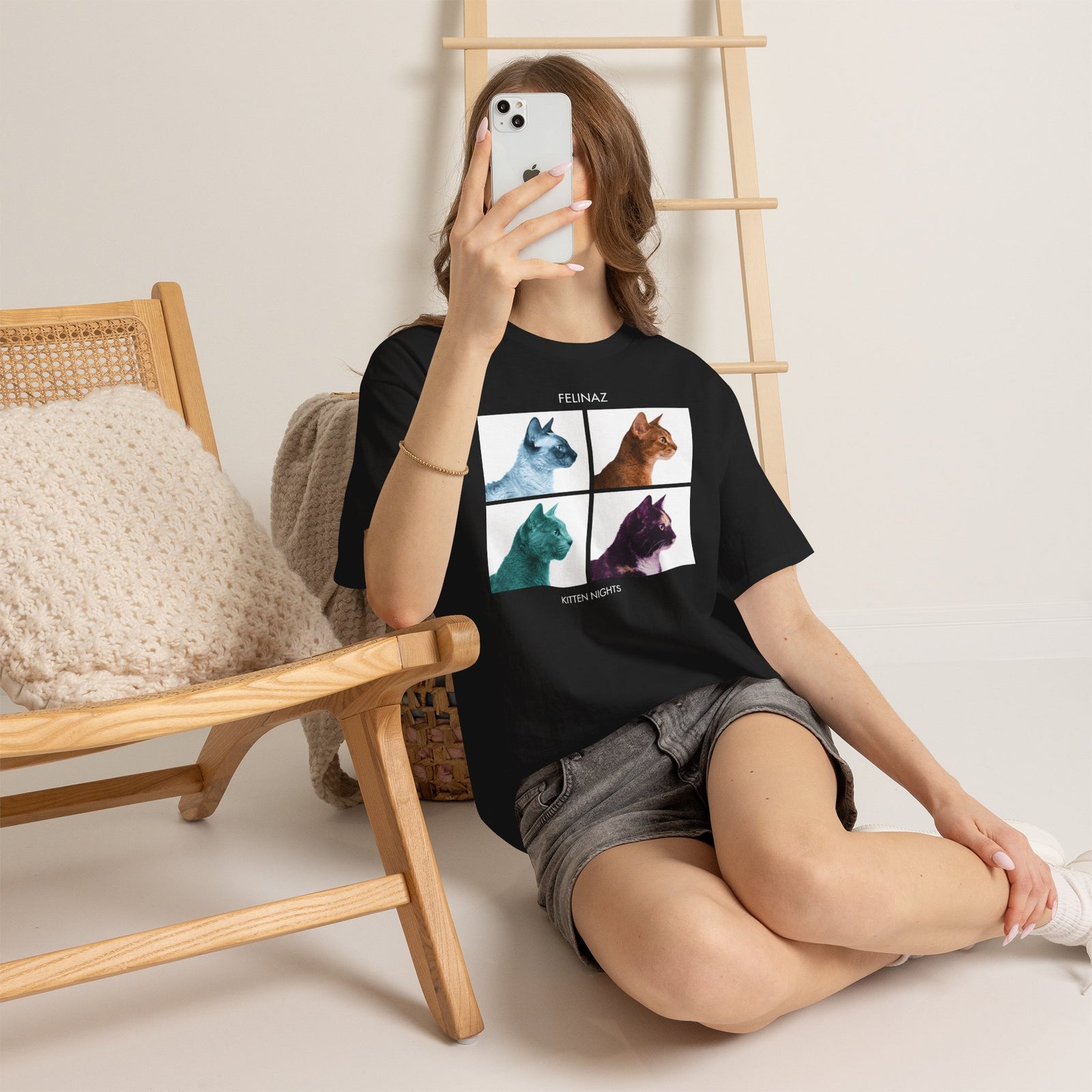 Felinaz Kitten Night Cat Parody T-Shirt