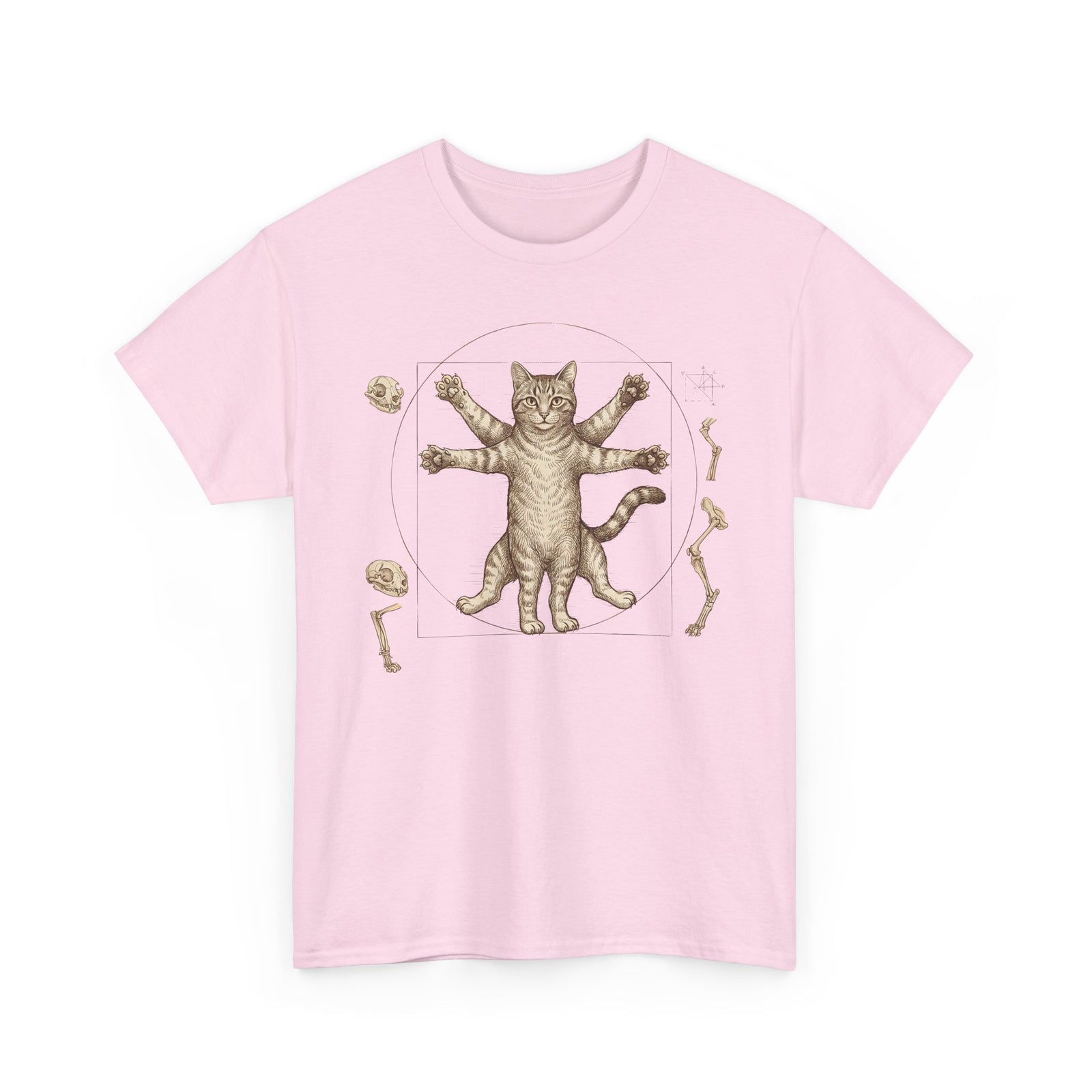 Vitruvian Cat T-Shirt — Anatomical Cat Art Tee