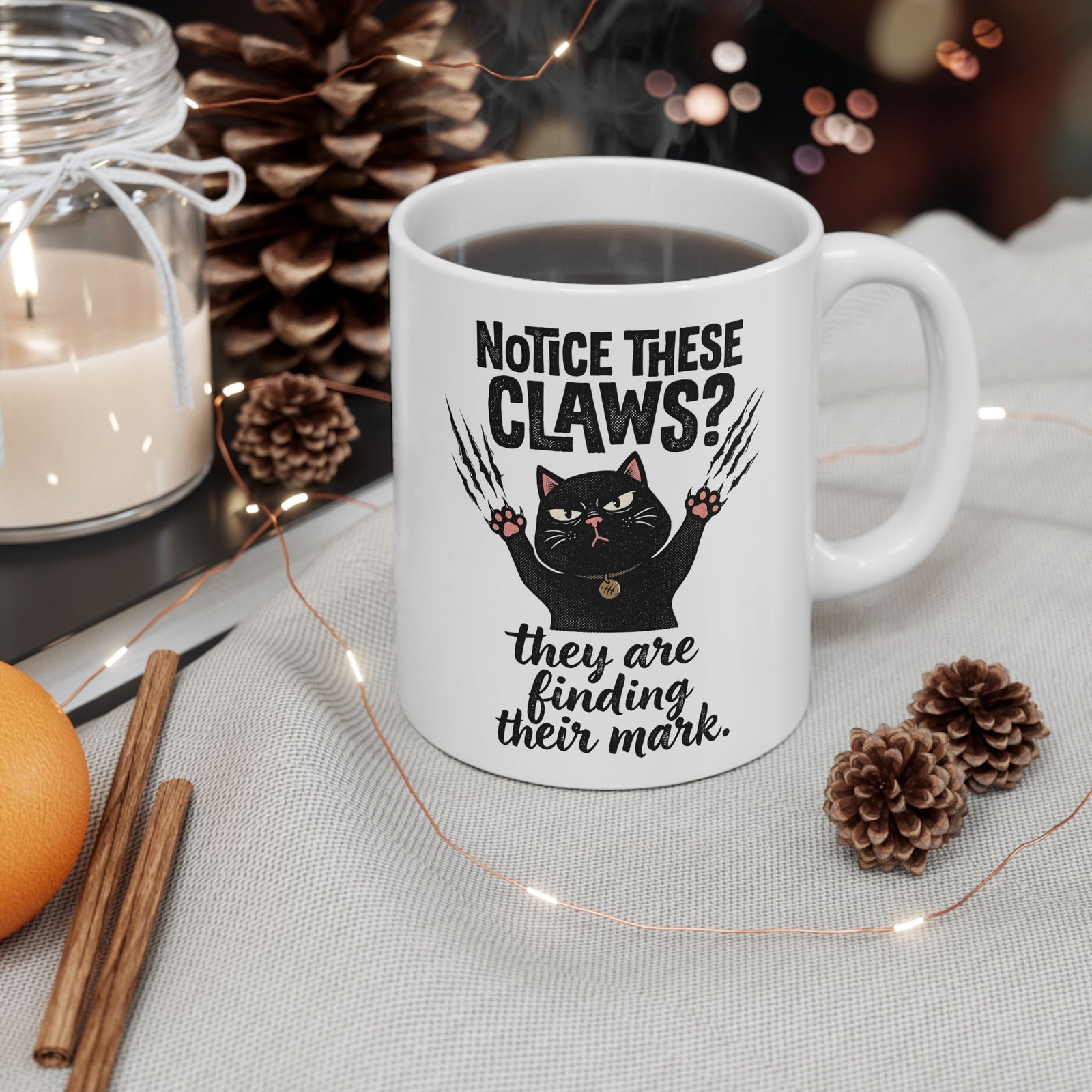 Claws Finding Their Mark Ceramic Mug — Notice These Claws Graphic Mug