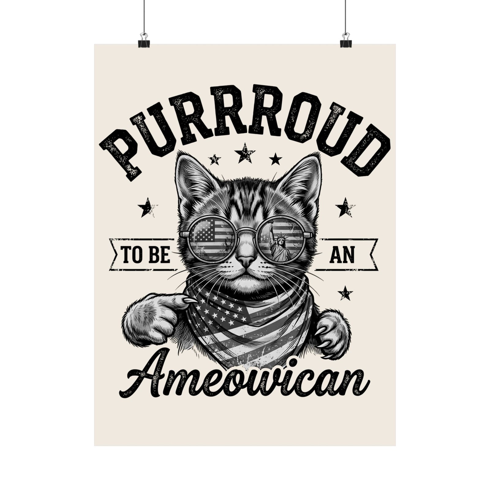 Purroud To Be An Ameowican Poster