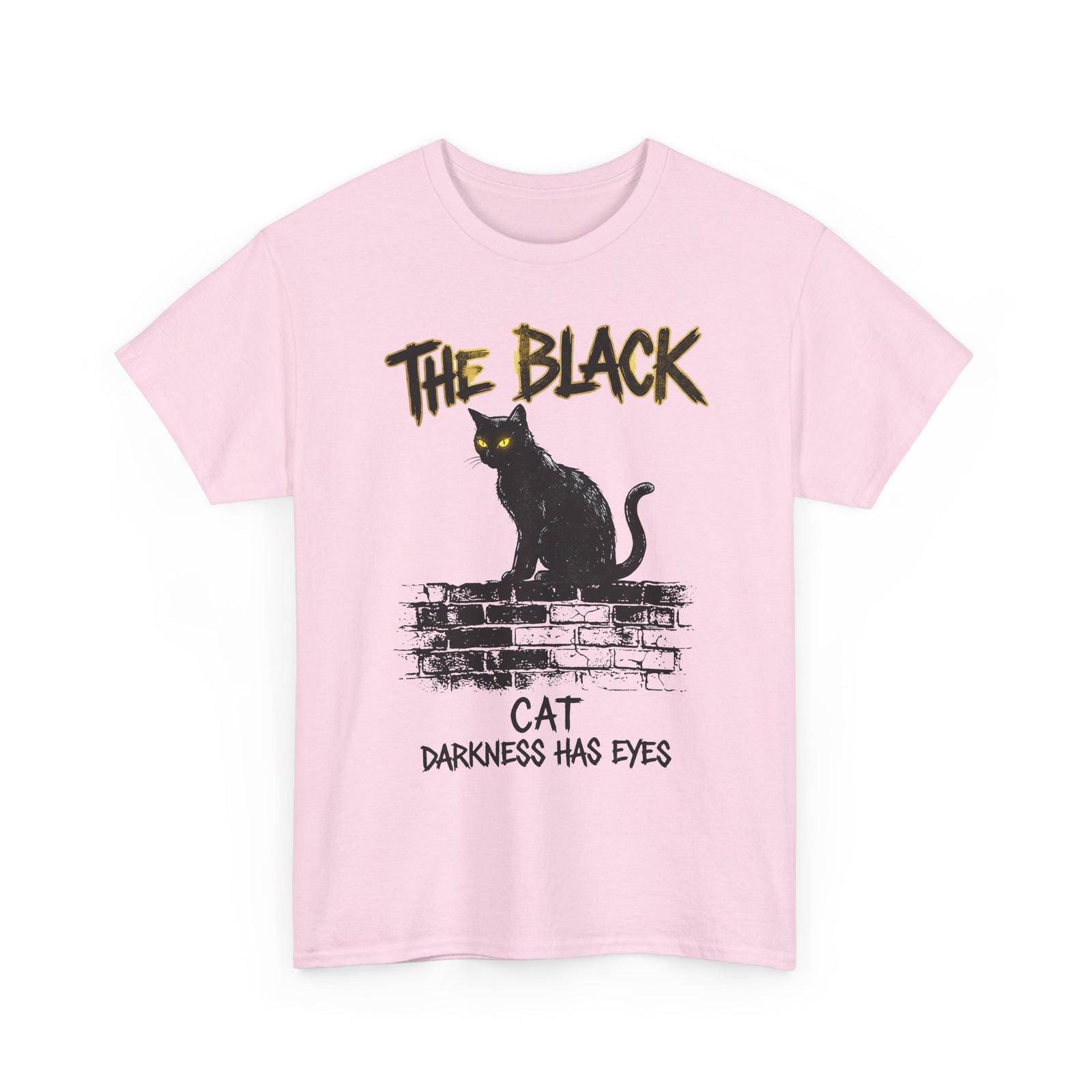 Black Cat T-Shirt — "The Black Cat: Darkness Has Eyes" Halloween Graphic Tee