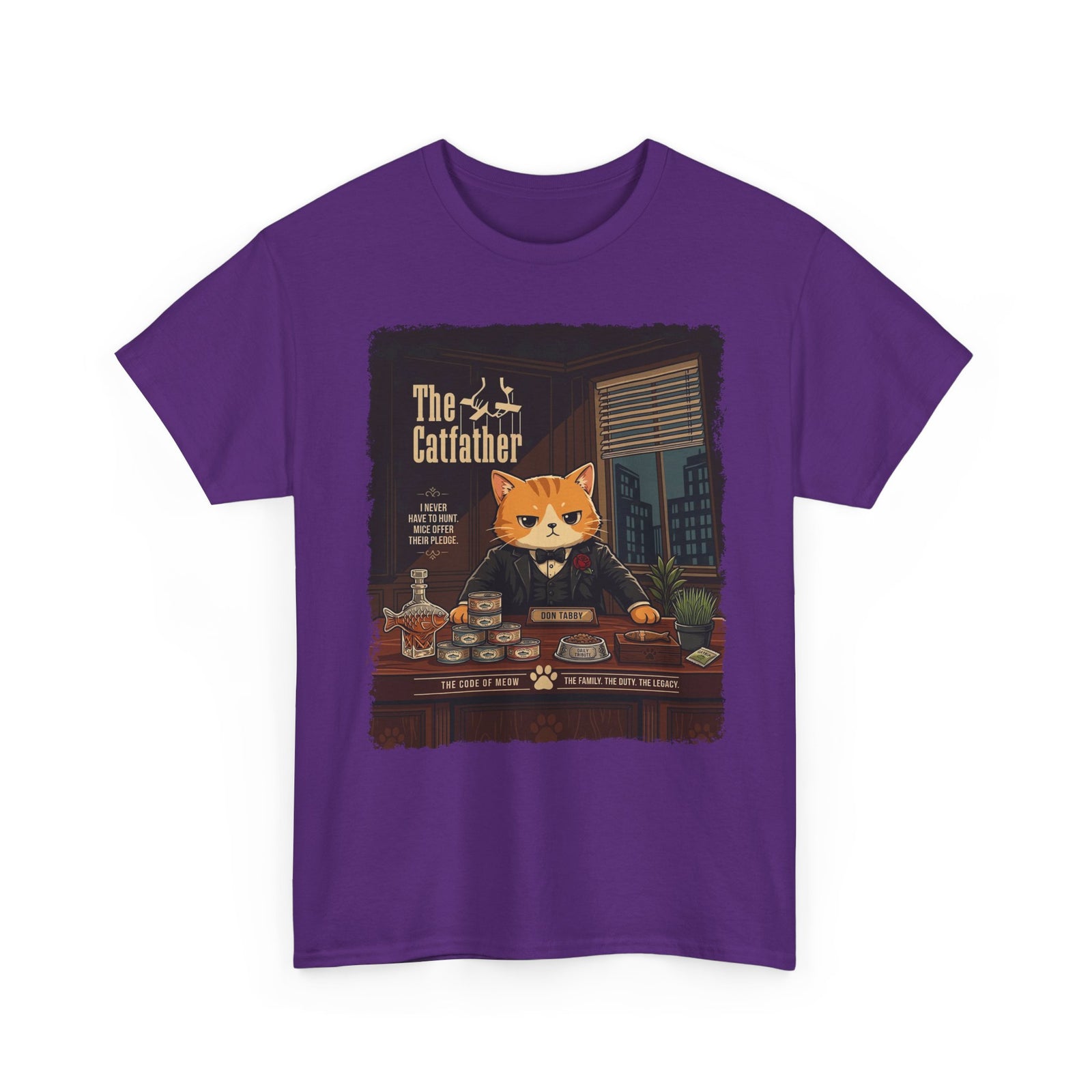 The Catfather T-Shirt — Funny Mafia Cat Tee for Cat Lovers