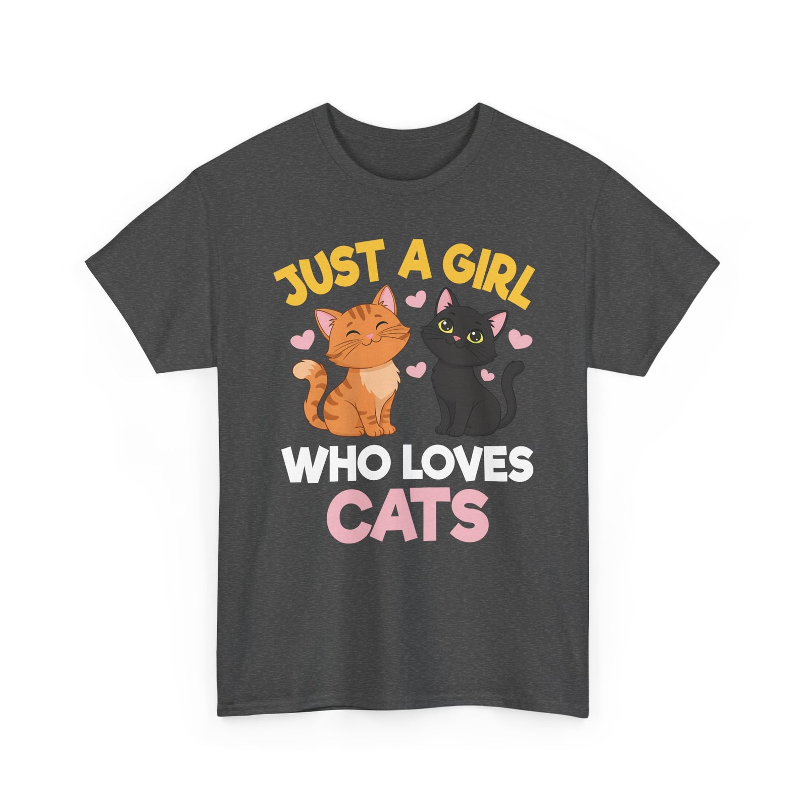Just a Girl Who Loves Cats T-Shirt — Cute Cat Lover Tee
