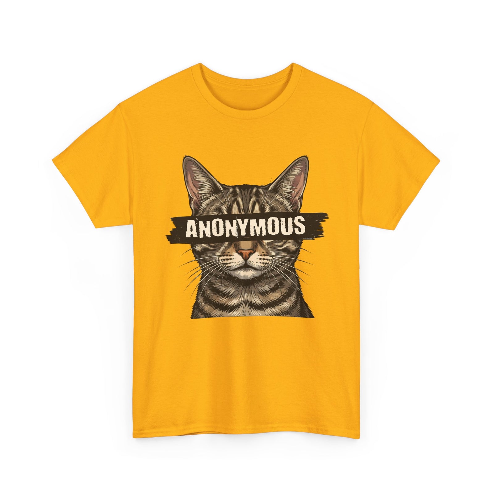"Anonymous" Censored Cat T-Shirt, Edgy Feline Graphic Tee
