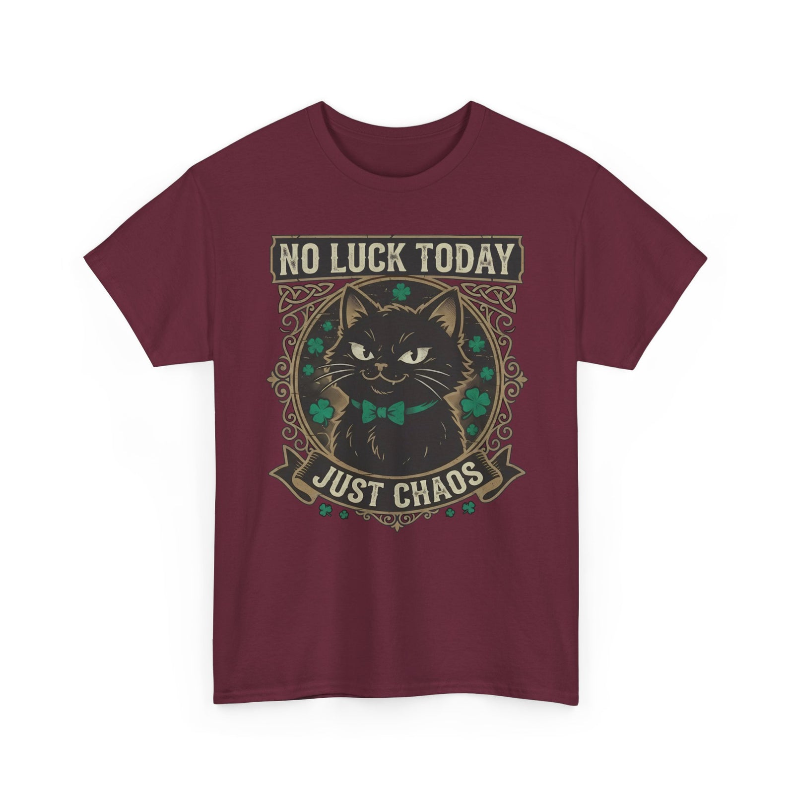 No Luck Today, Just Chaos — Black Cat T-Shirt