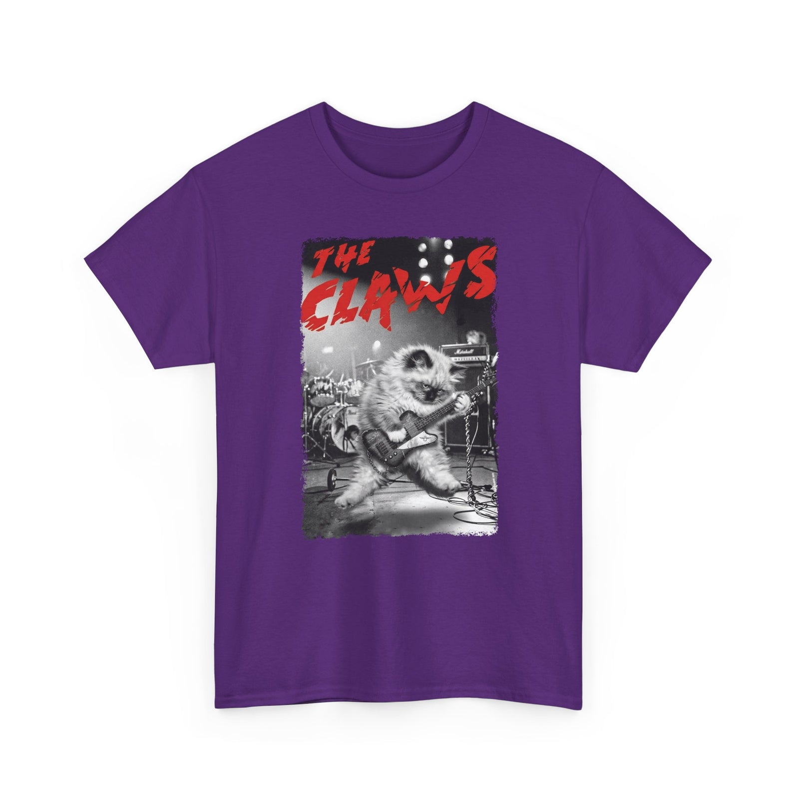 The Claws Cat Rock T-Shirt — Retro Cat Graphic Tee
