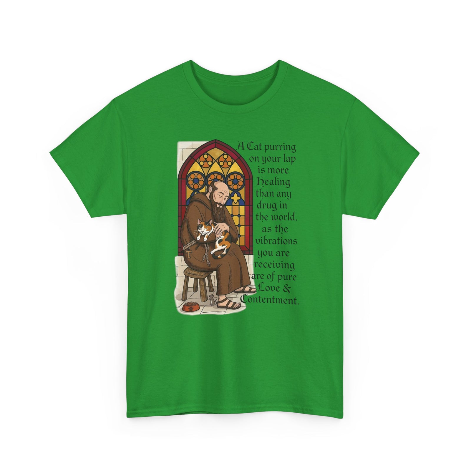 Saint Anthony the Abbot T-Shirt — Patron Saint of Animals with Cats Graphic