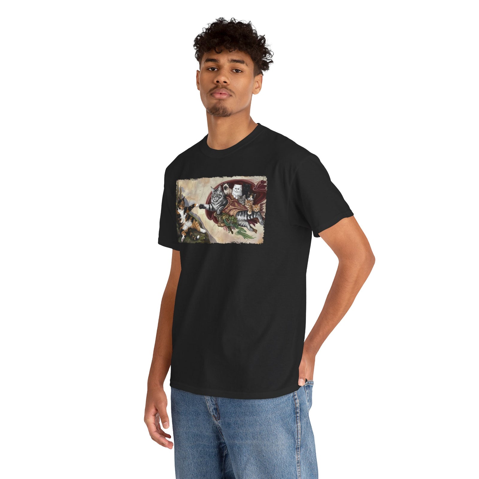 The Creation of Adam Cats T-Shirt