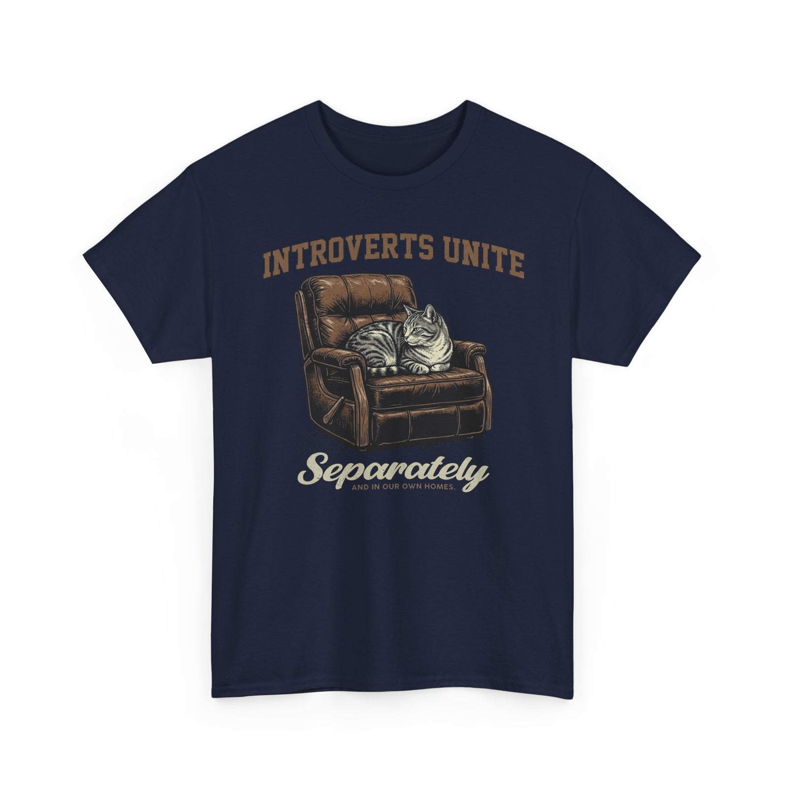 Introverts Unite Cat T-Shirt — Funny Cat Graphic Tee for Introverts