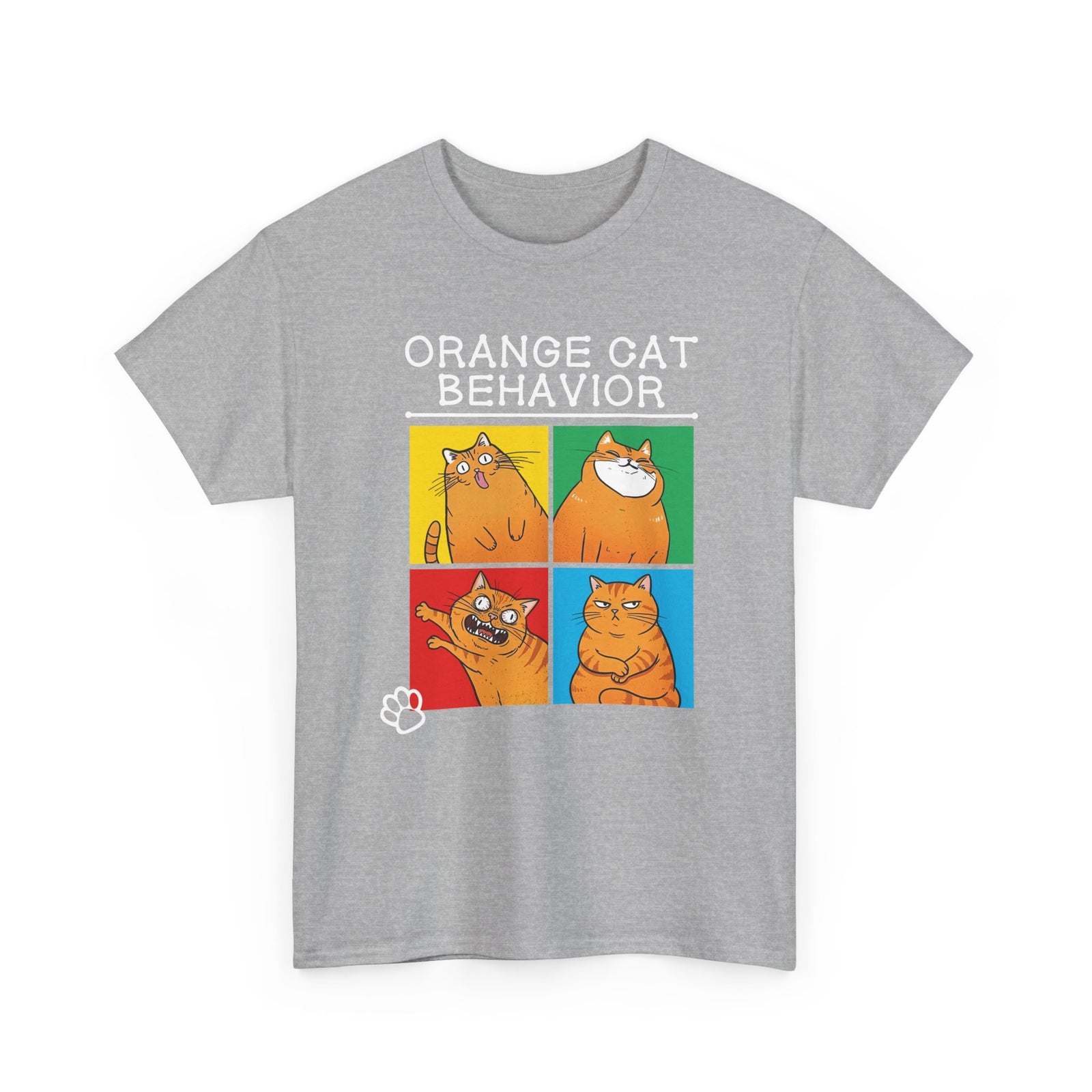 Orange Cat Behavior T-Shirt Funny Cat Lover Tee