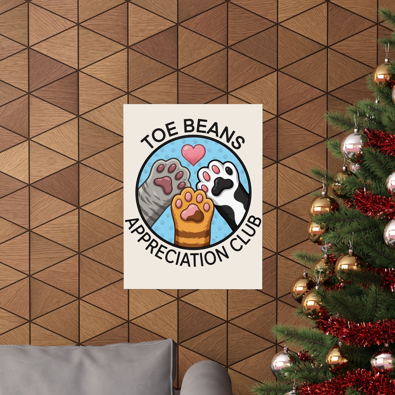 Toe Beans Appreciation Club Cat Lovers Poster