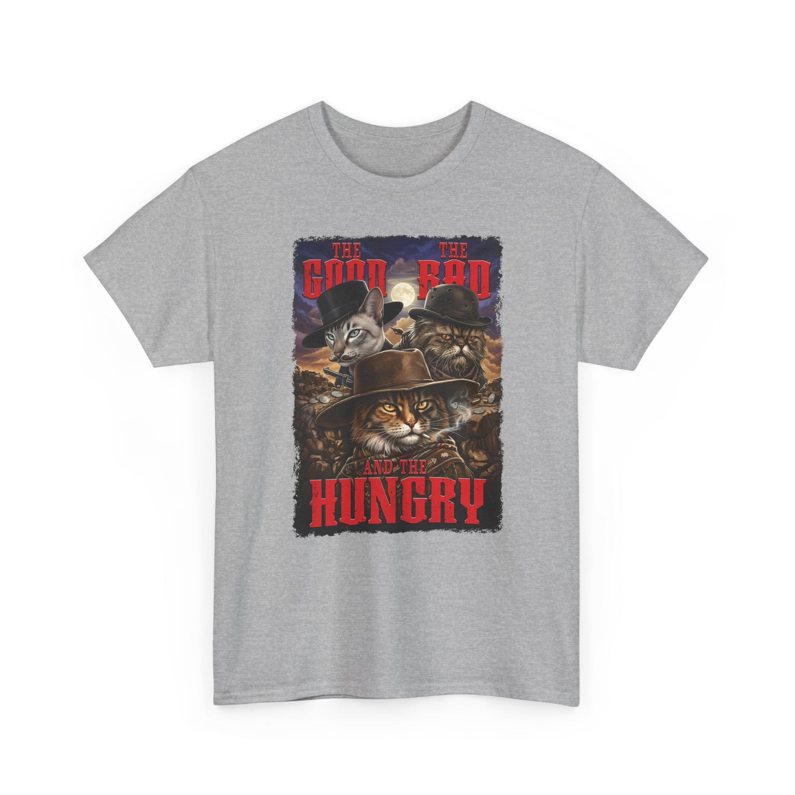 The Good The Bad The Hungry — Cat Parody T-Shirt