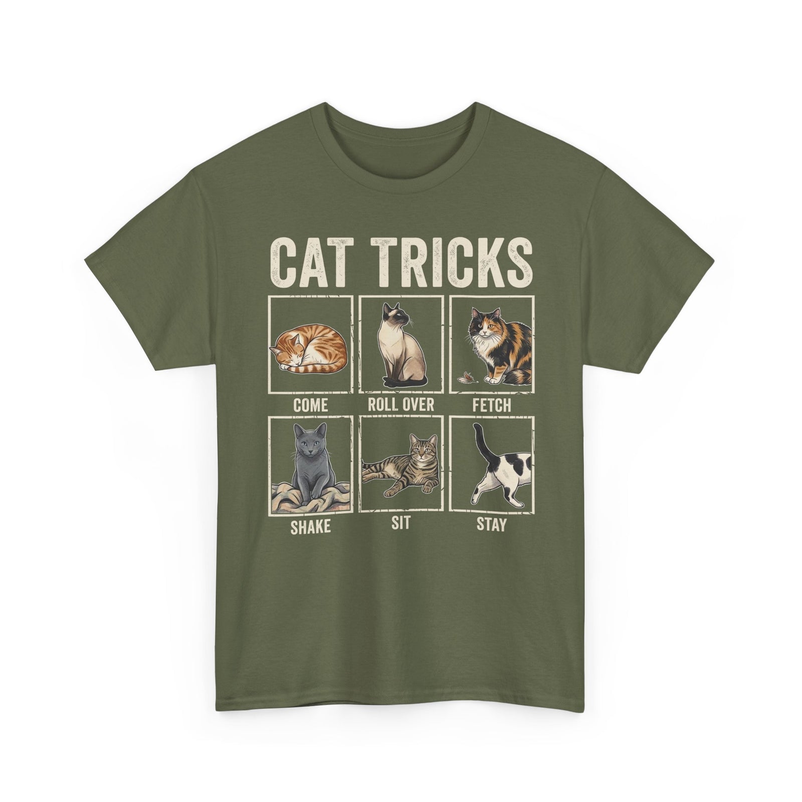Funny Cat Tricks T-Shirt — Cute Cat Humor Tee