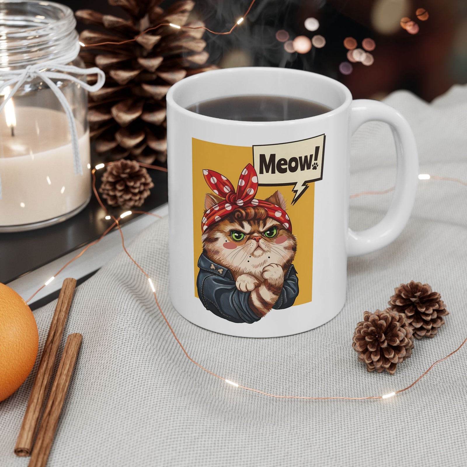 The Feminist Cat Ceramic Mug