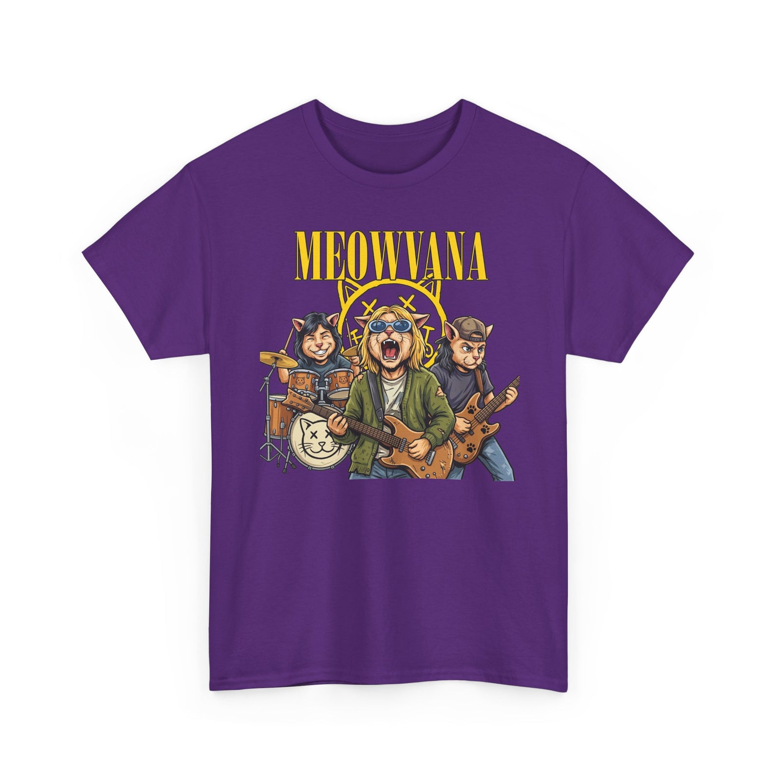 Meownirvana Cat Rock Band Tee
