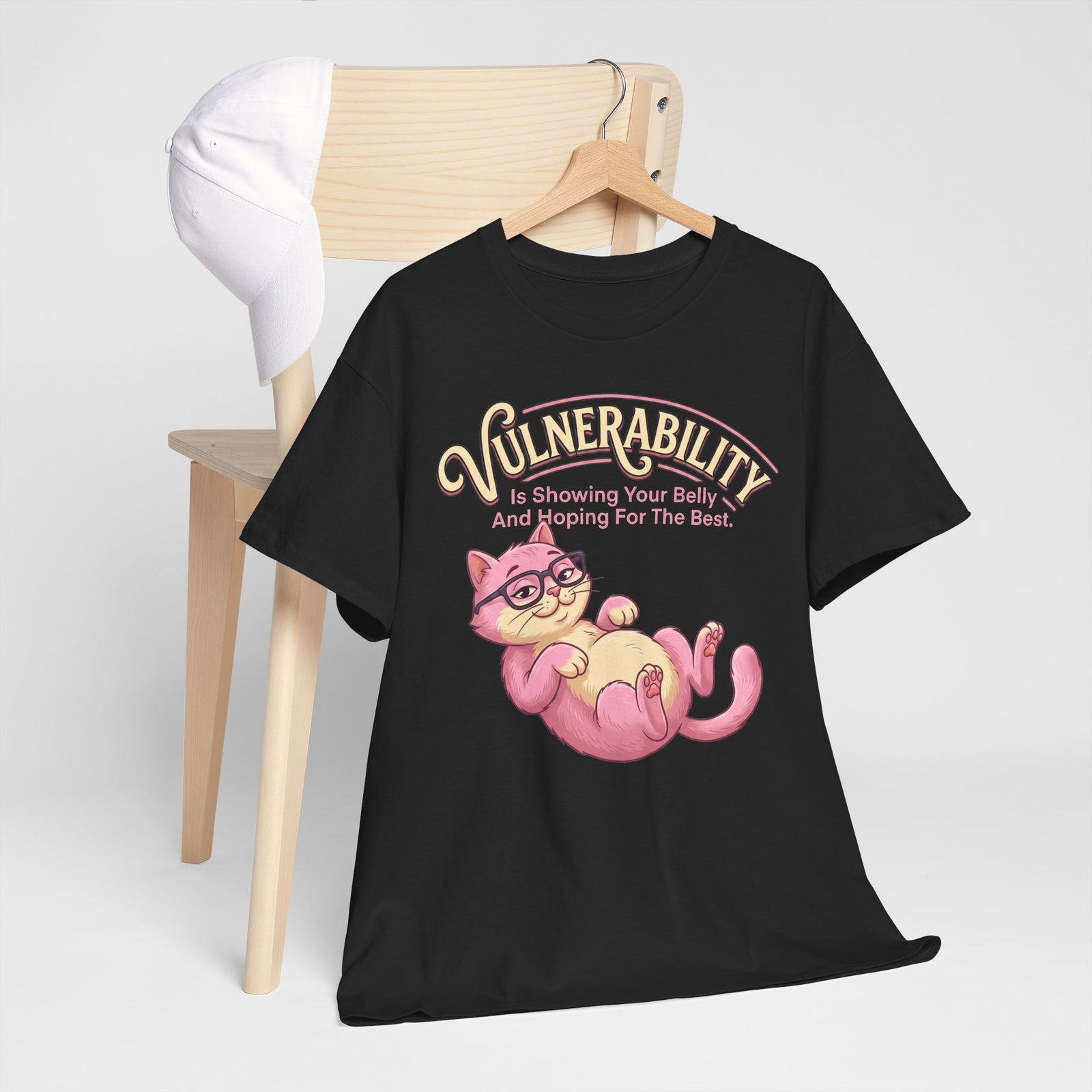Vulnerability Cat T‑Shirt — "Vulnerability is Showing Your Reality" Cute Self‑Care Tee