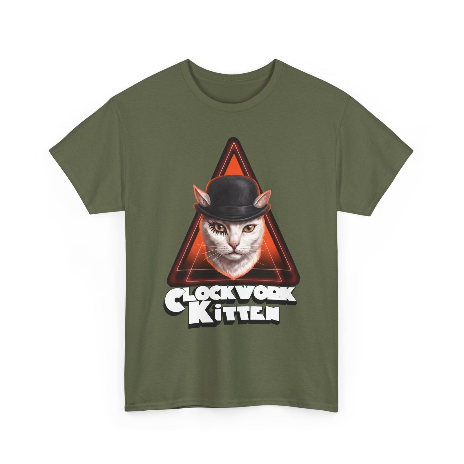Clockwork Kitten T-Shirt — Funny Clockwork Orange Cat Parody Tee