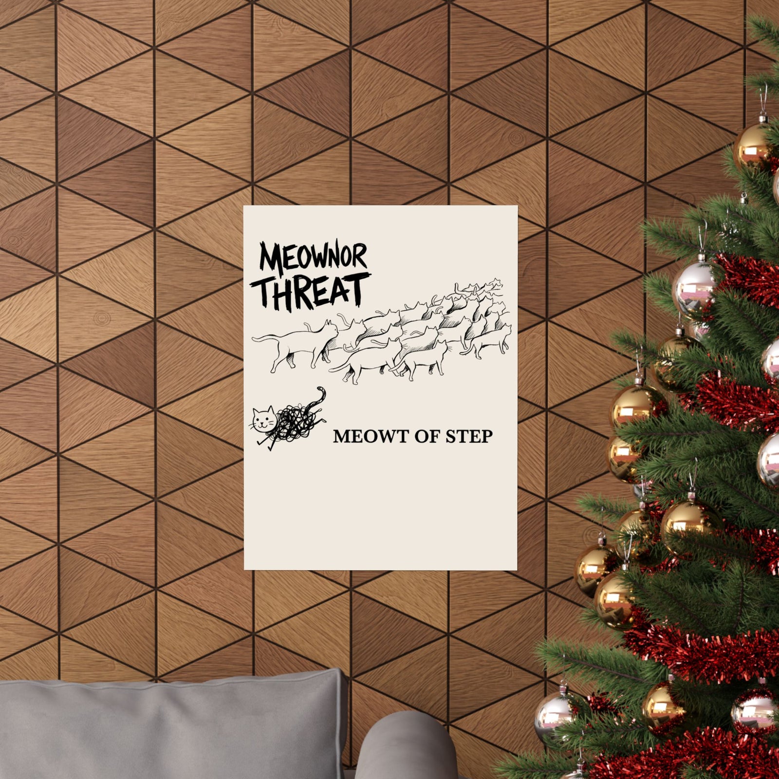 Meownor Thread Meowt Of Step Poster — Funny Cat Dance Graphic Poster