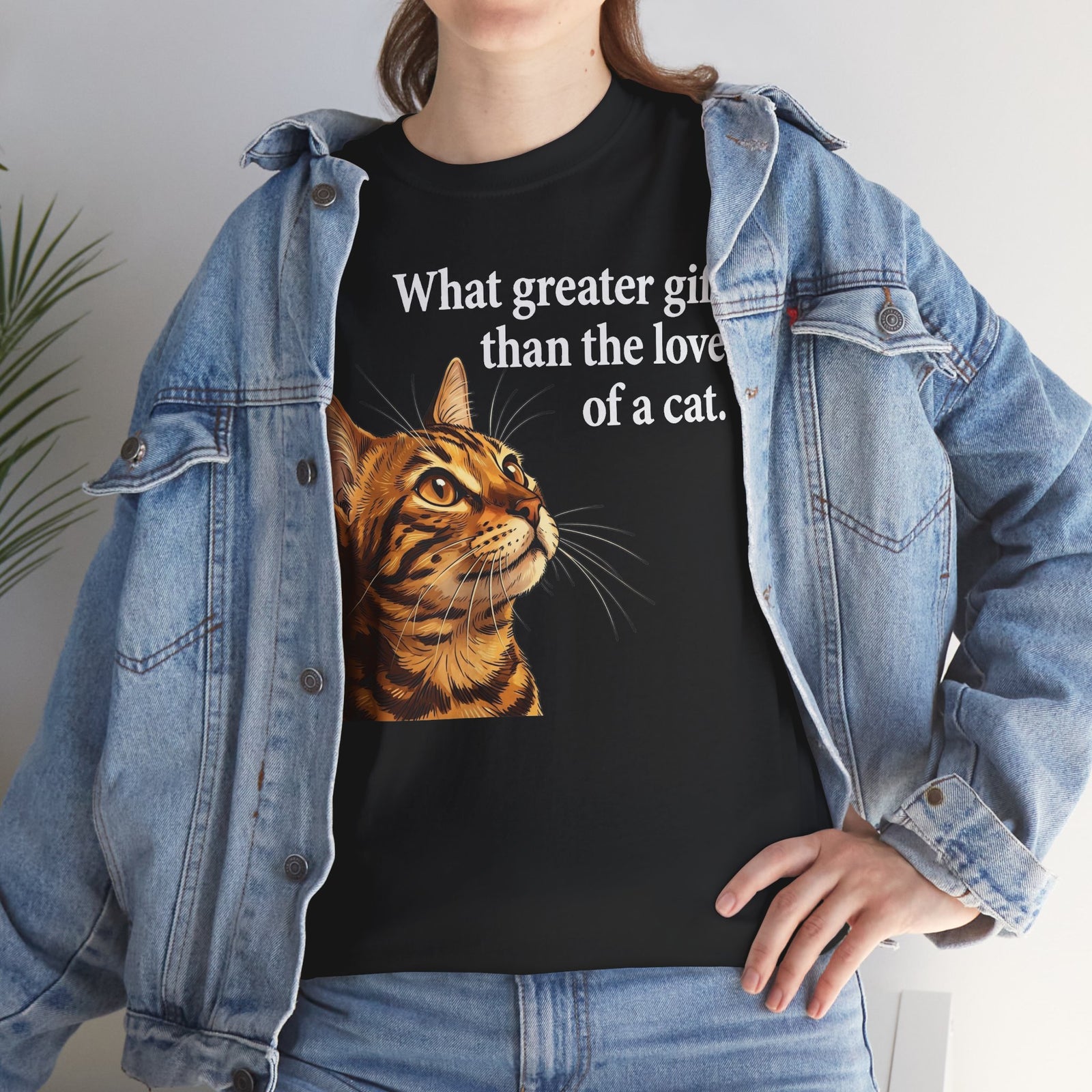 Cat Lover T‑Shirt – "What Greater Gift Than the Love of a Cat" Graphic Tee