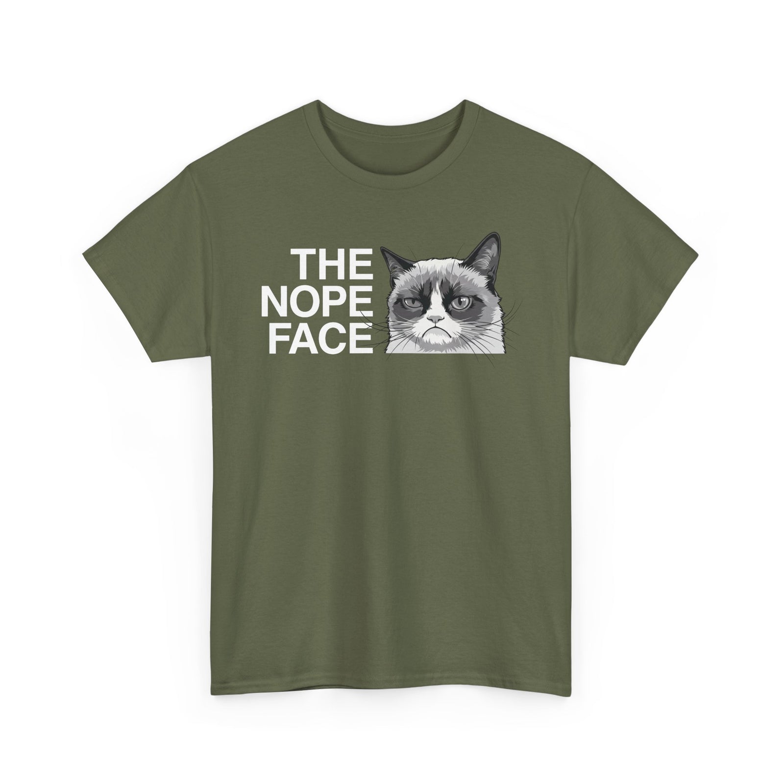 Nope Face Cat T-Shirt — Funny Cat Graphic Tee