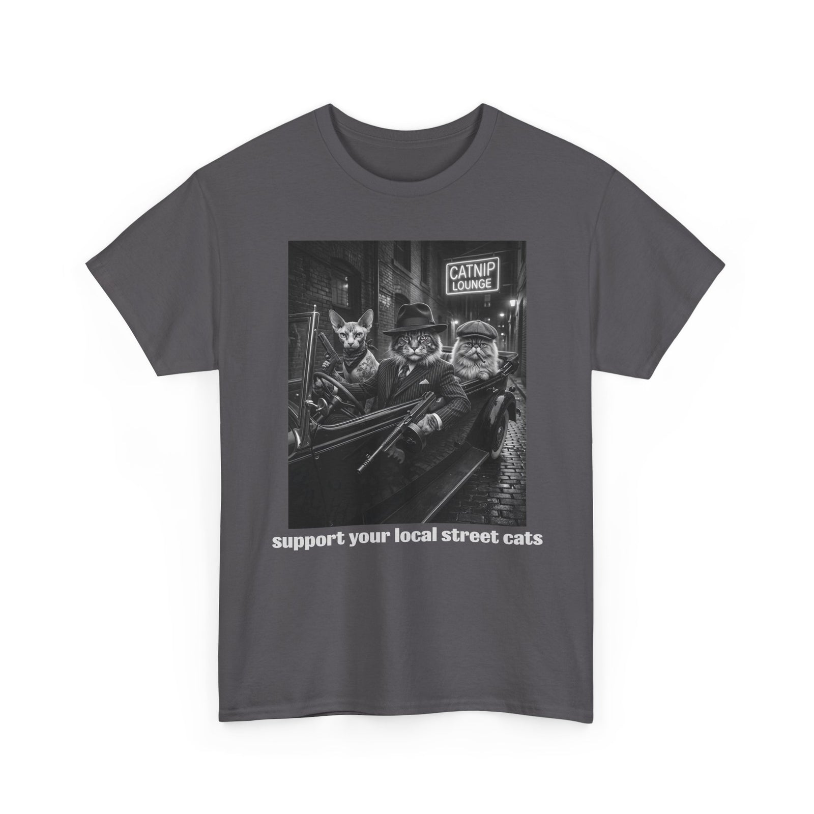 Support Your Local Street Cats T‑Shirt — Retro Rescue Cat Tee