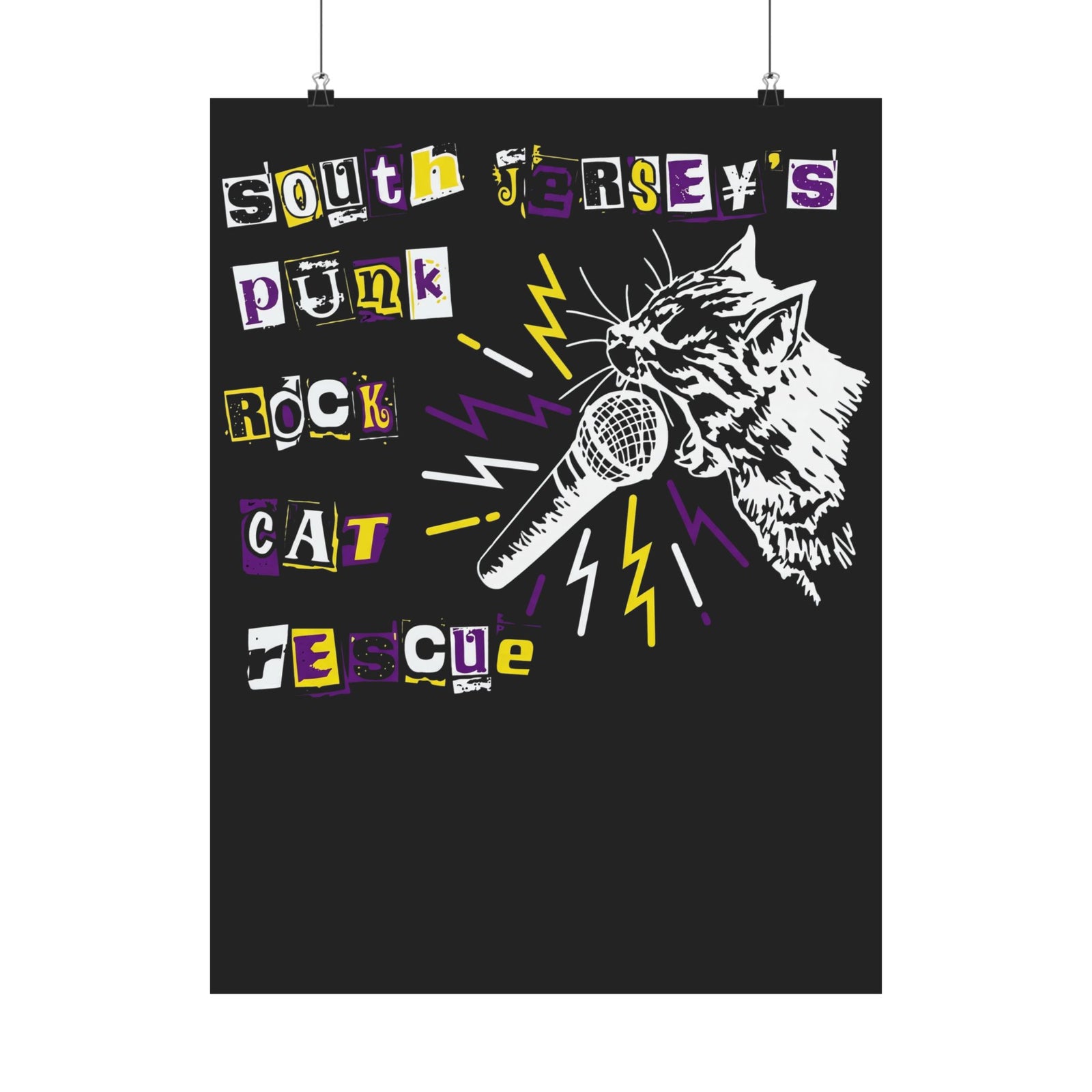 Punk Rock Cat Poster Graphic Band Poster