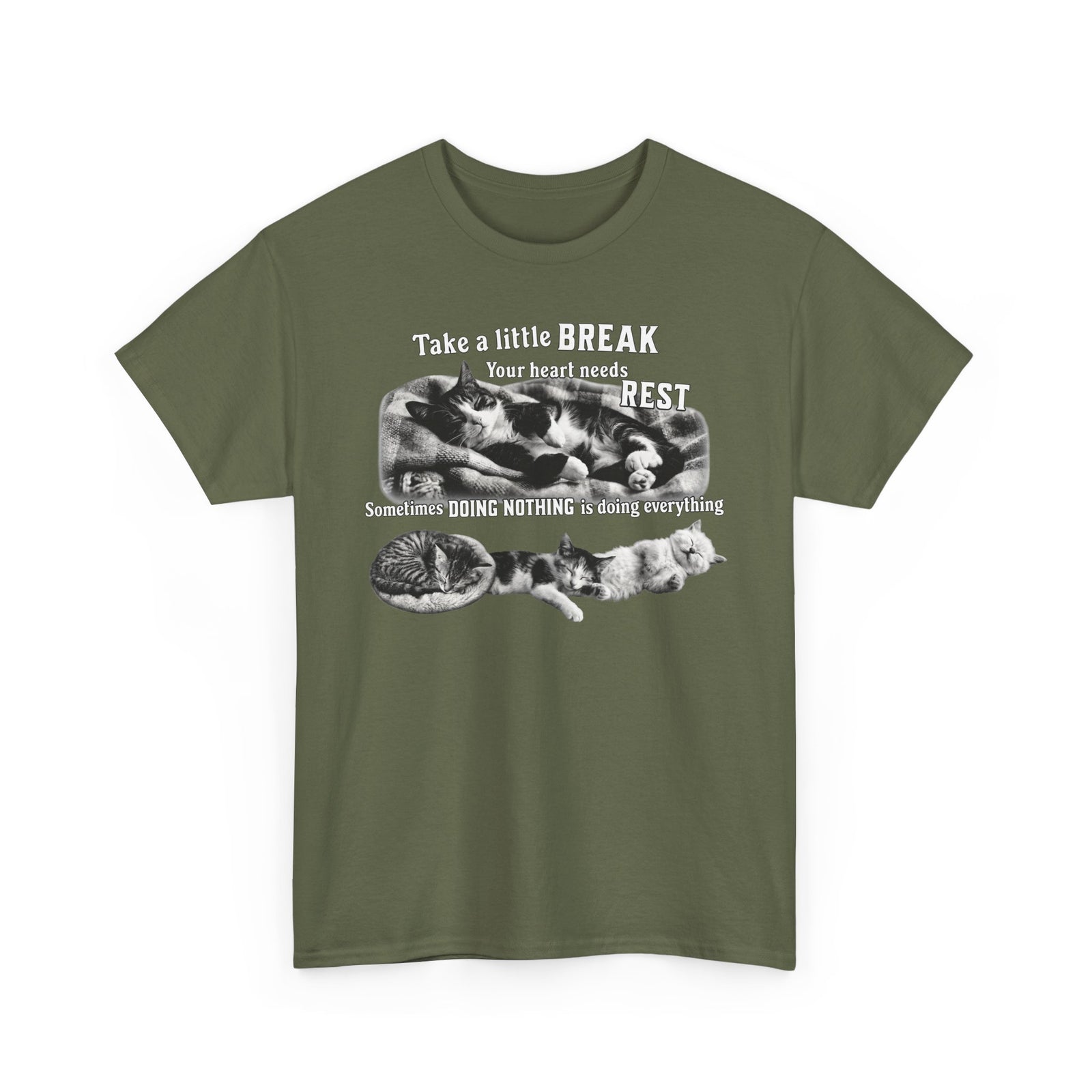 Sometimes Doing Nothing Is Doing Everything Cat Tee — Take A Little Break Shirt