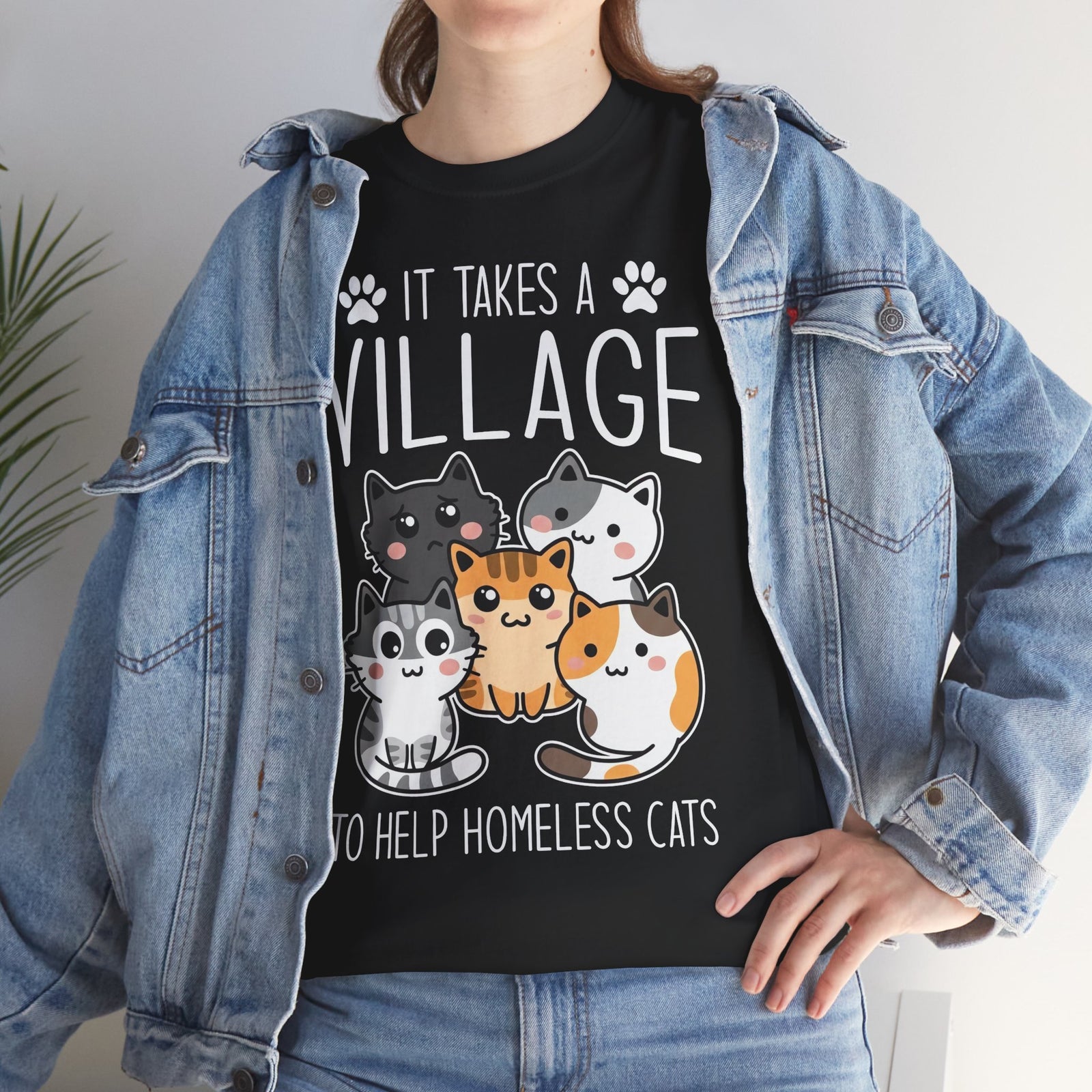 It Takes a Village to Help Homeless Cats T-Shirt