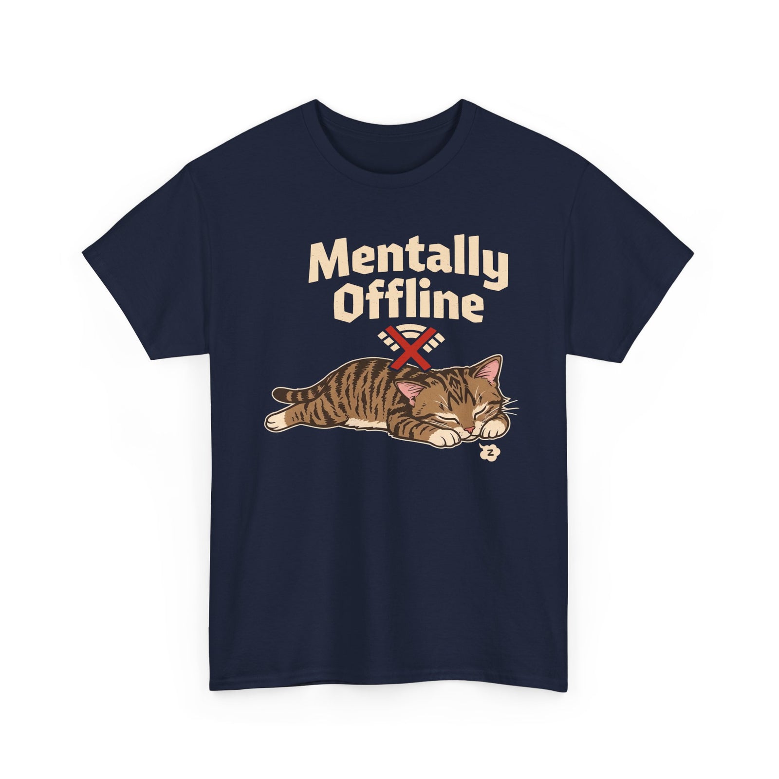 Lazy Cat 'Mentally Offline' T-Shirt