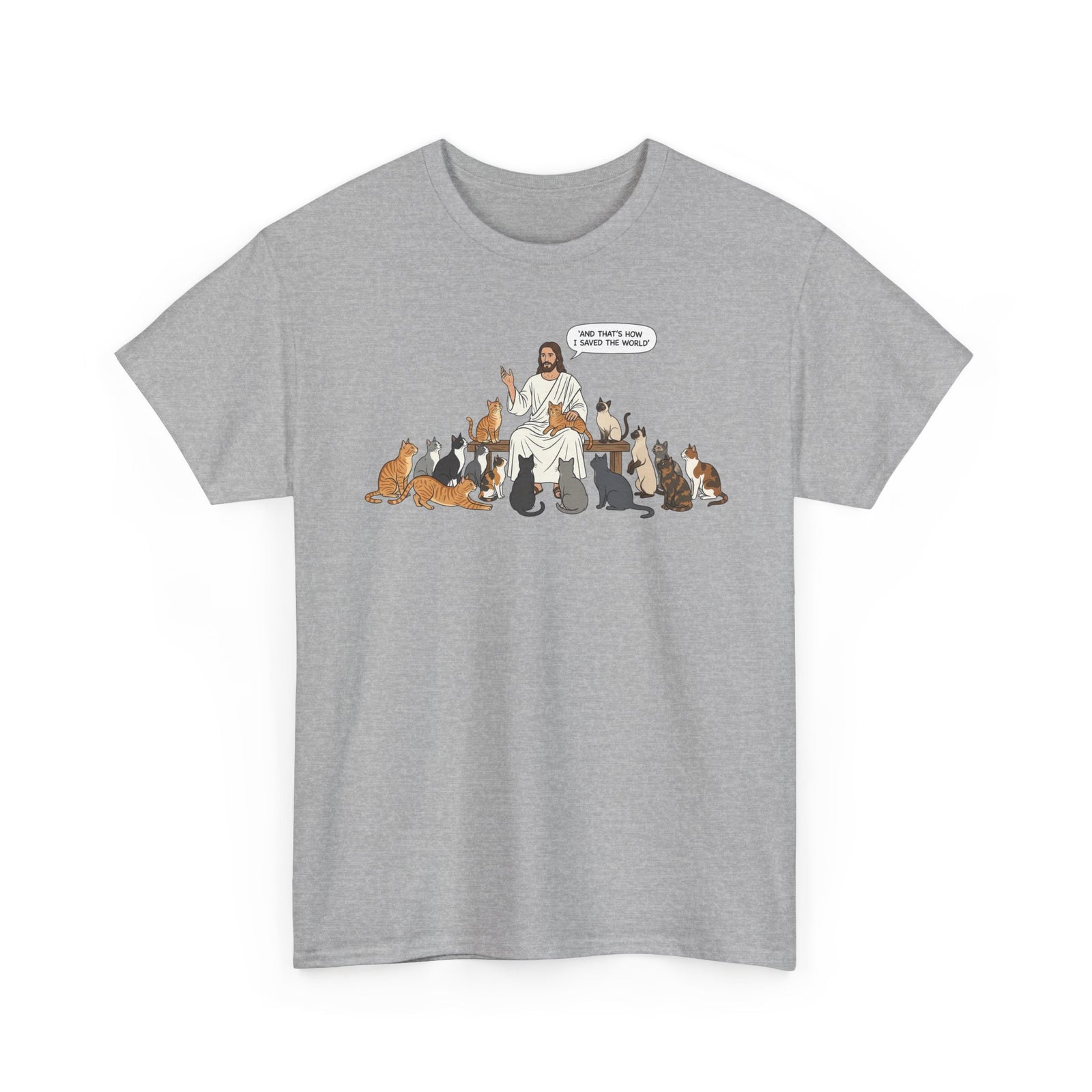 Cats & Jesus T-Shirt — Faith + Feline Graphic Tee