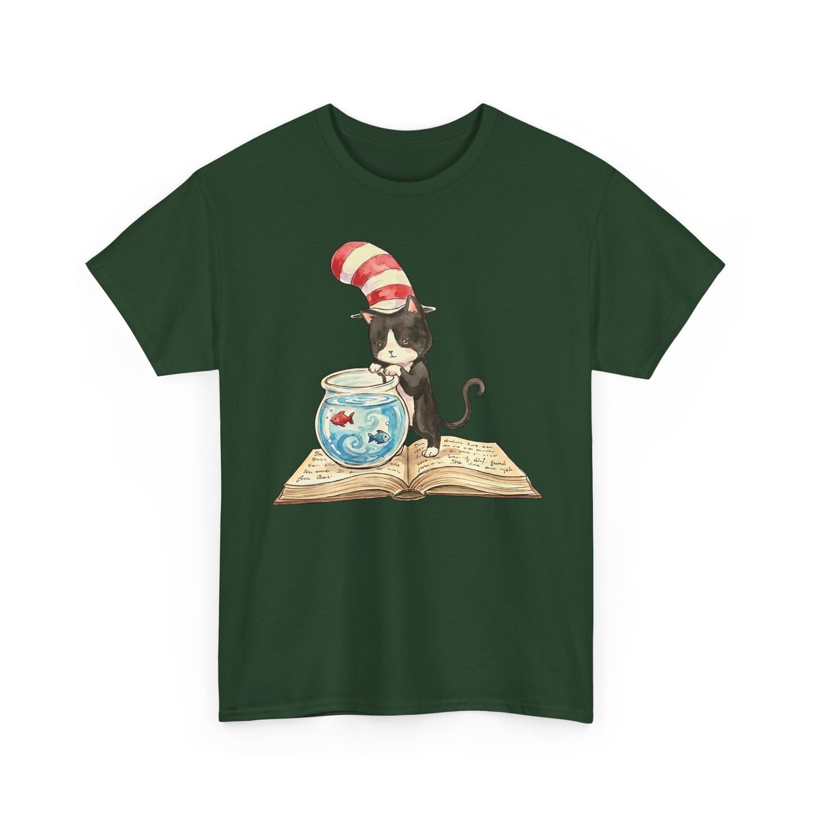 Tuxedo Cat 'Red Fish Blue Fish' T-Shirt