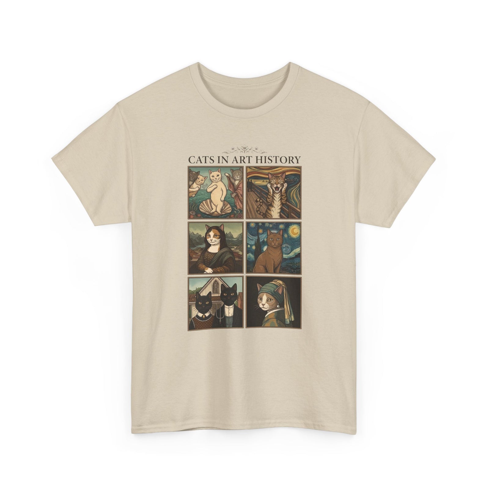 Cats in Art History T-Shirt — Vintage Art Cat Tee for Cat Lovers & Art Fans