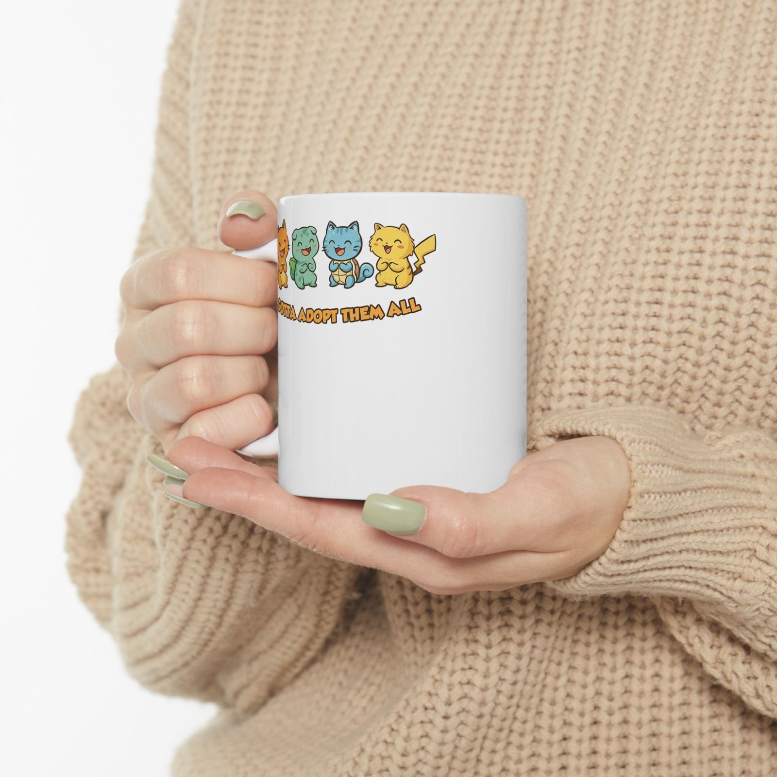 Gotta Adopt Them All Cat Ceramic Mug