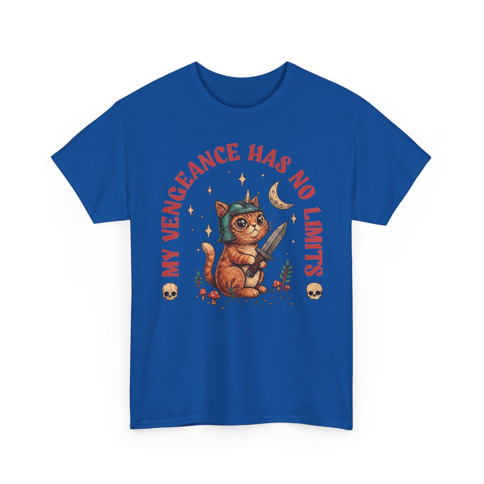My Vengeance Has No Limits Kitten Shirt — Cute Fantasy Warrior Dagger T-Shirt
