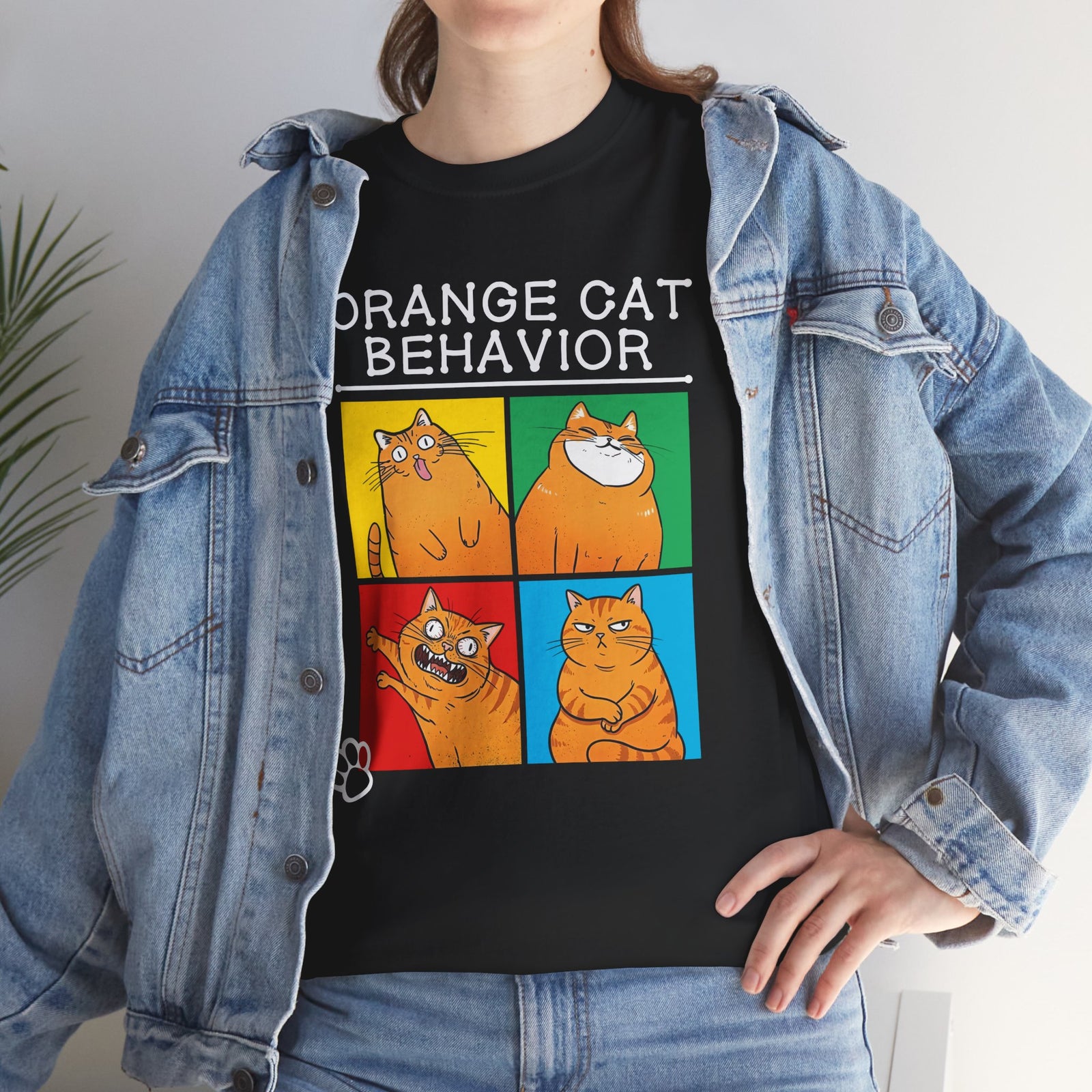 Orange Cat Behavior T-Shirt Funny Cat Lover Tee