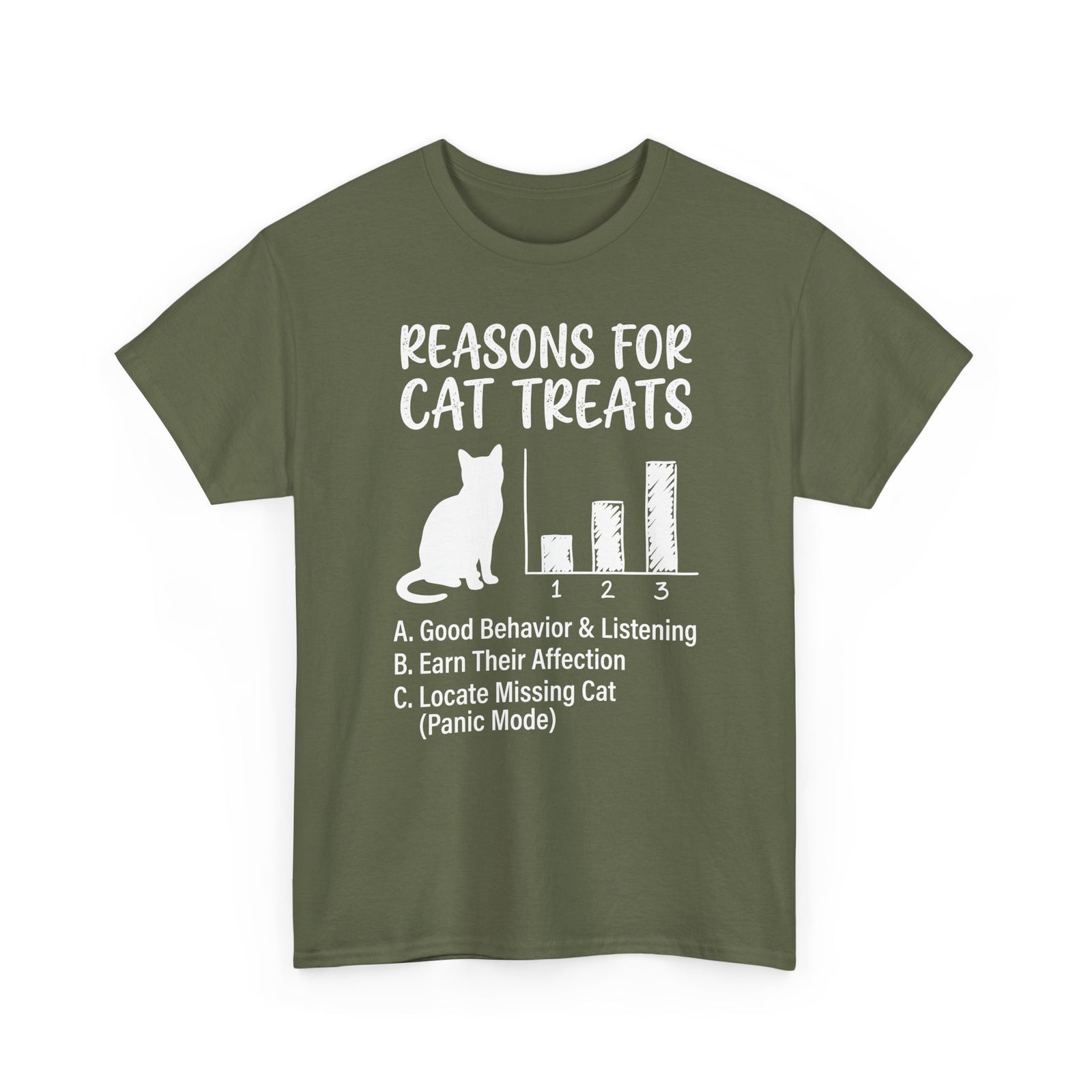 Reasons For Cat Treats T-Shirt — Cute Cat Lover Tee