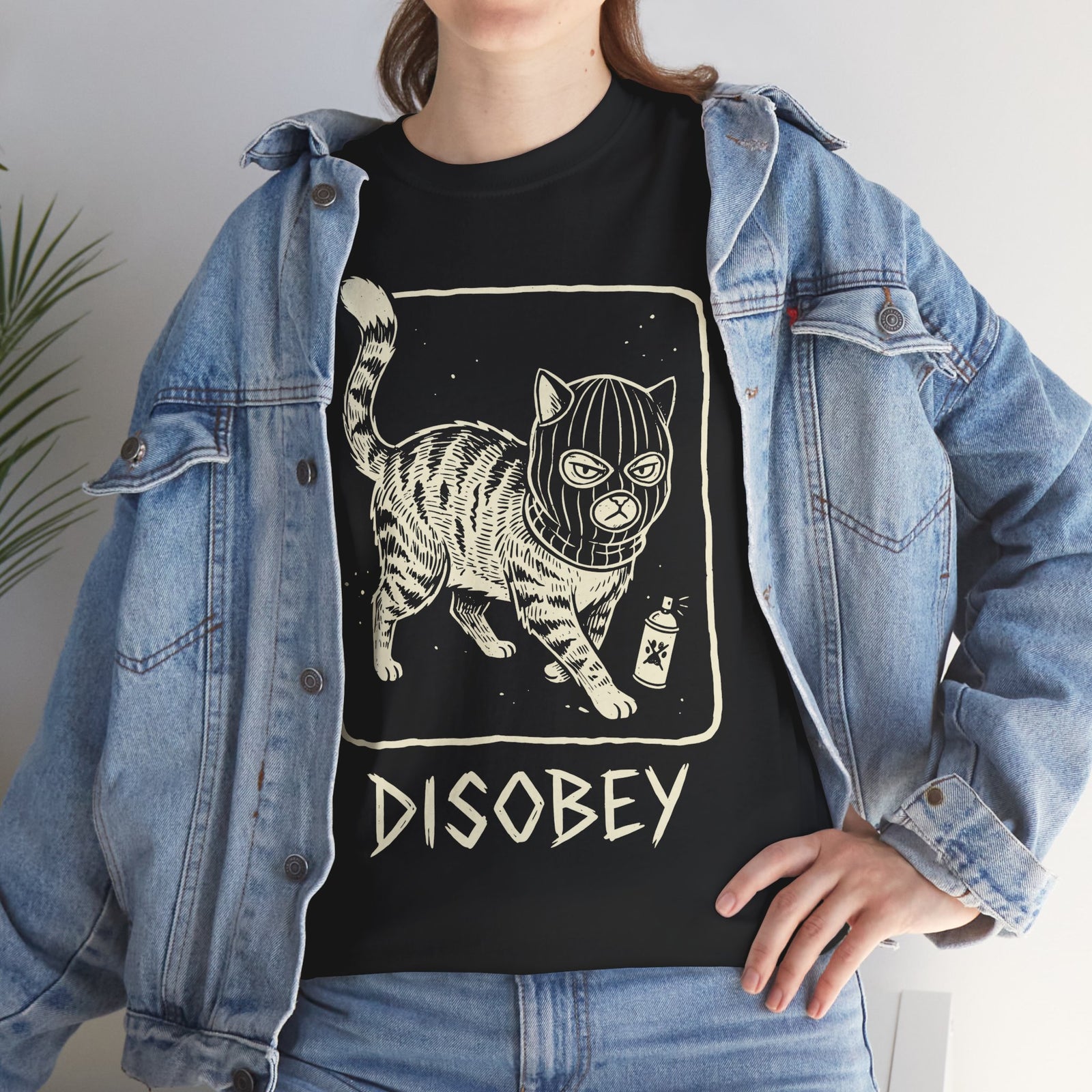 Cat Disobey T-Shirt — Funny Rebellious Cat Tee for Cat Lovers