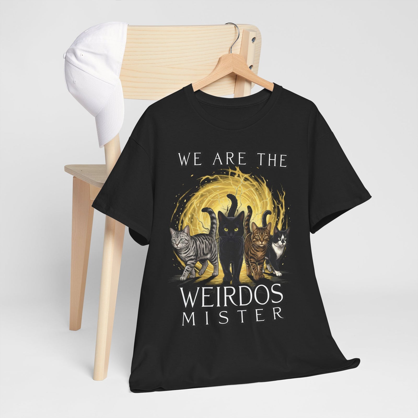 We Are The Weirdos Mister Tee — Gothic Cat Witchcraft Graphic T-Shirt